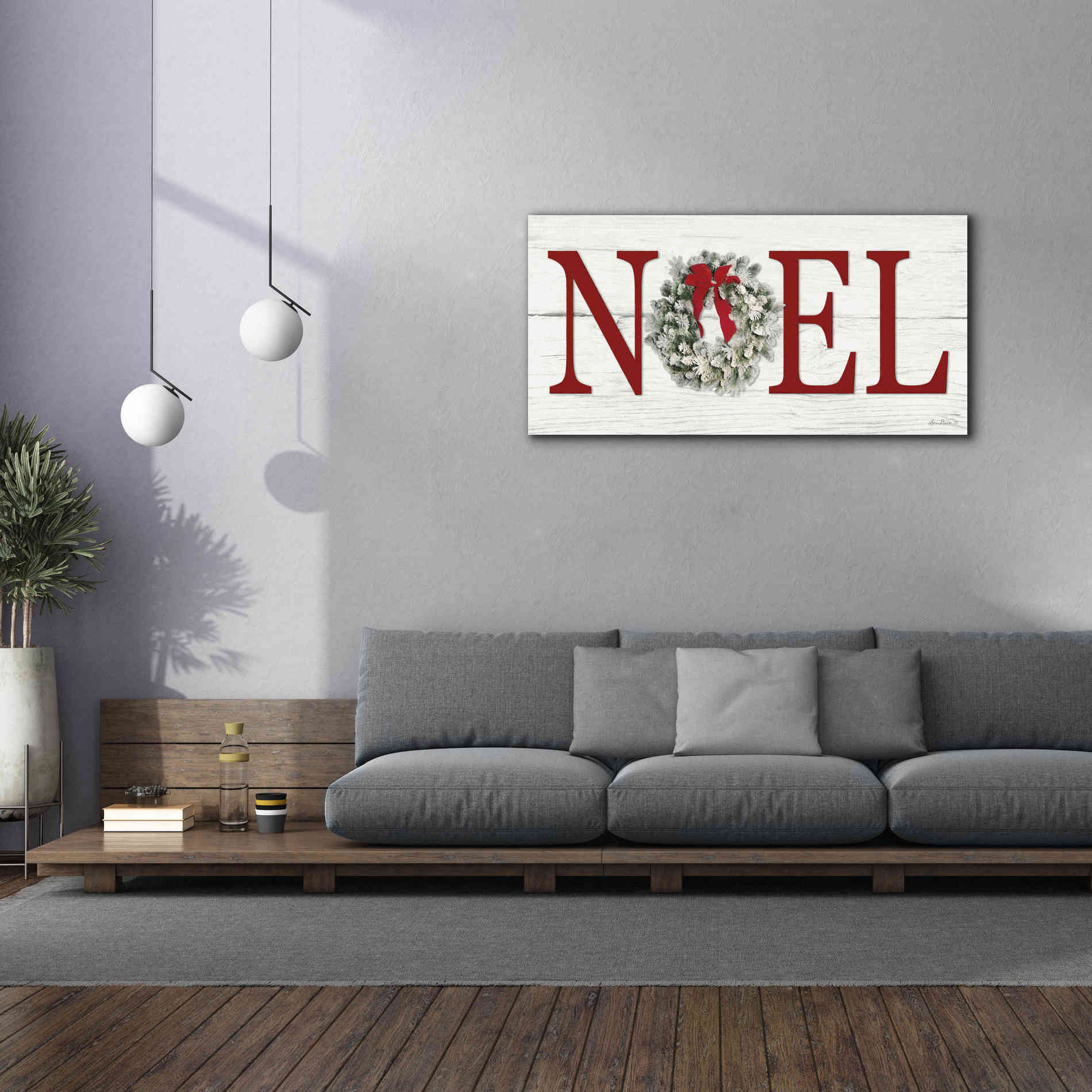 'Christmas Noel' by Lori Deiter, Canvas Wall Art,60 x 30