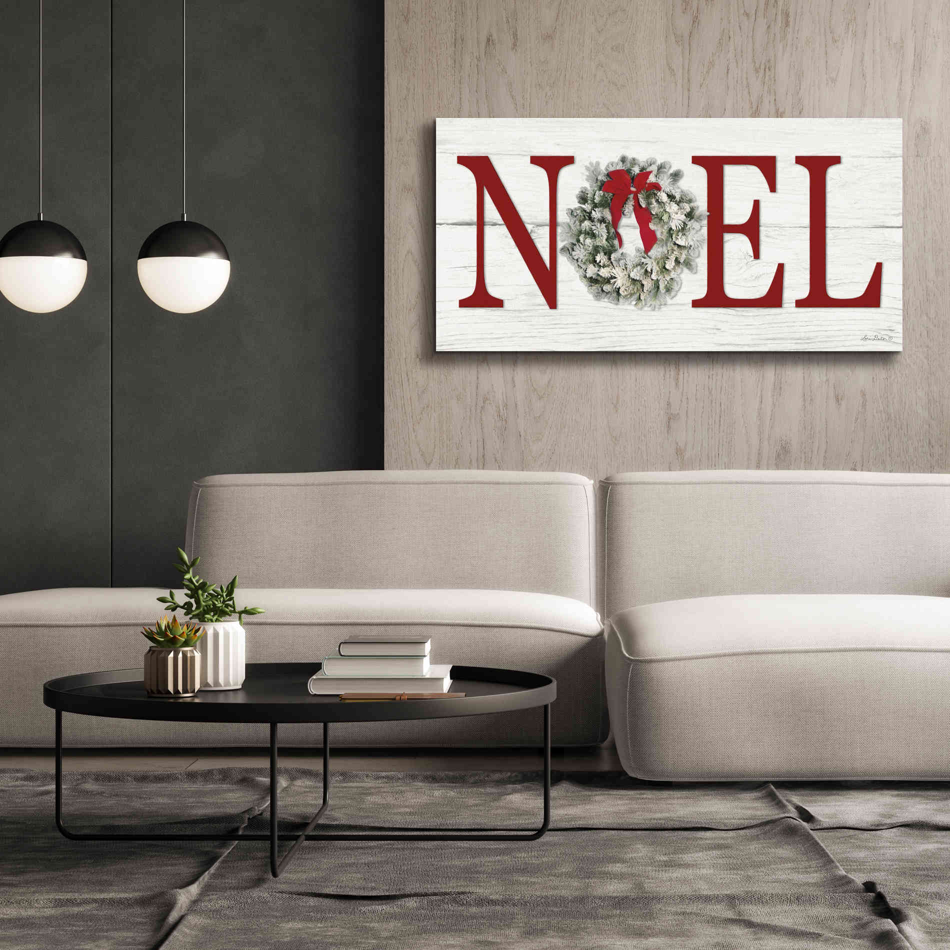 'Christmas Noel' by Lori Deiter, Canvas Wall Art,60 x 30