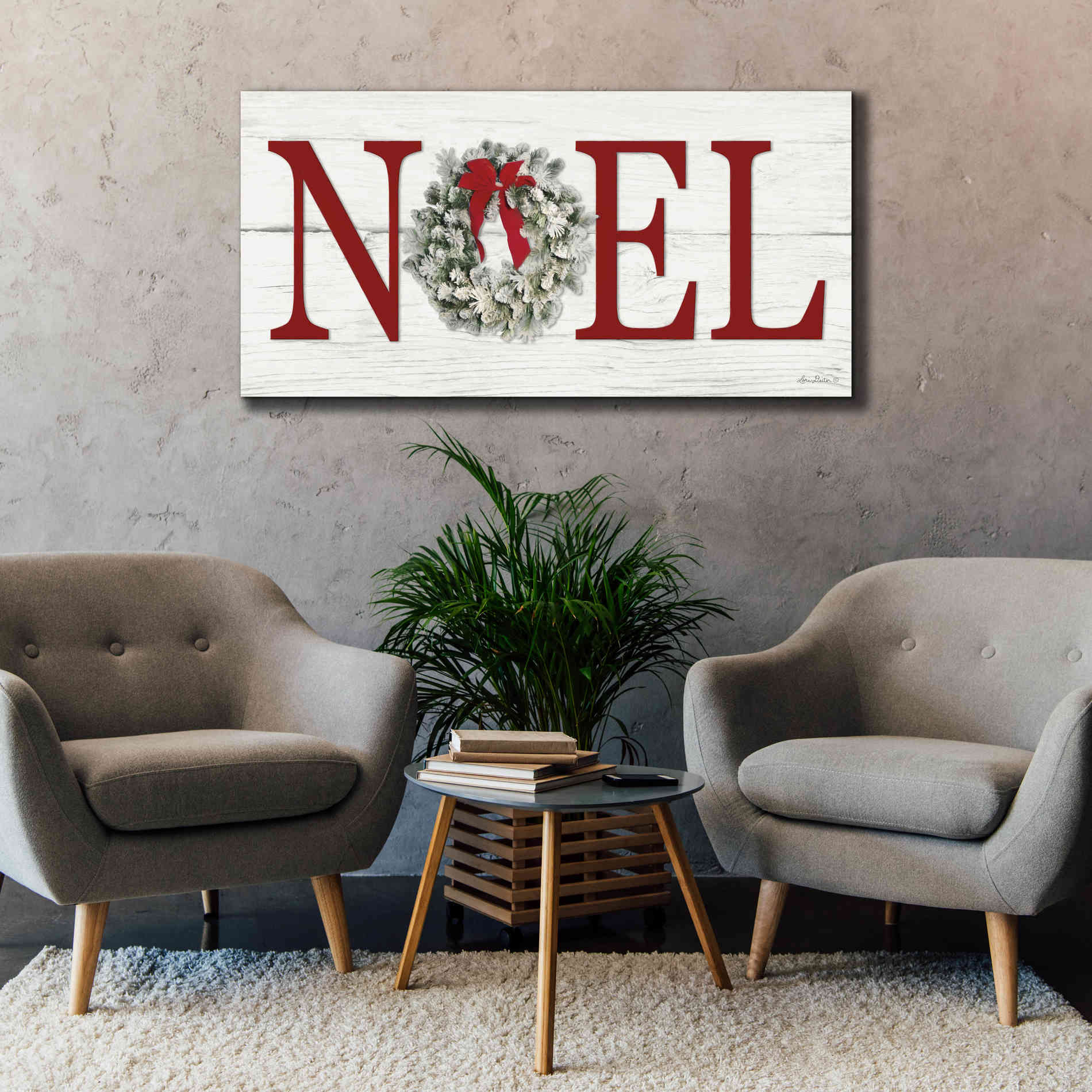 'Christmas Noel' by Lori Deiter, Canvas Wall Art,60 x 30