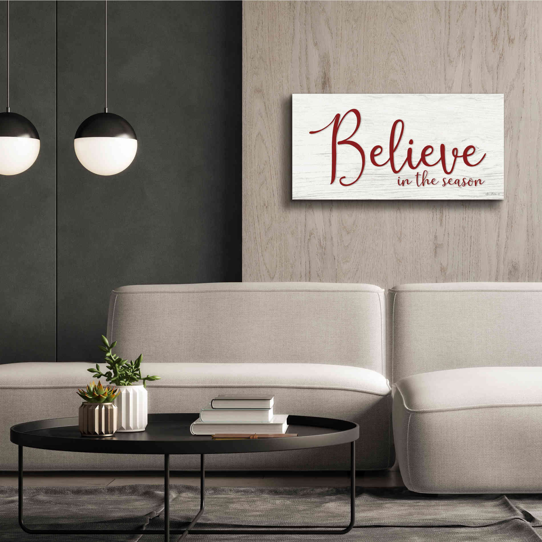 'Believe in the Season' by Lori Deiter, Canvas Wall Art,40 x 20