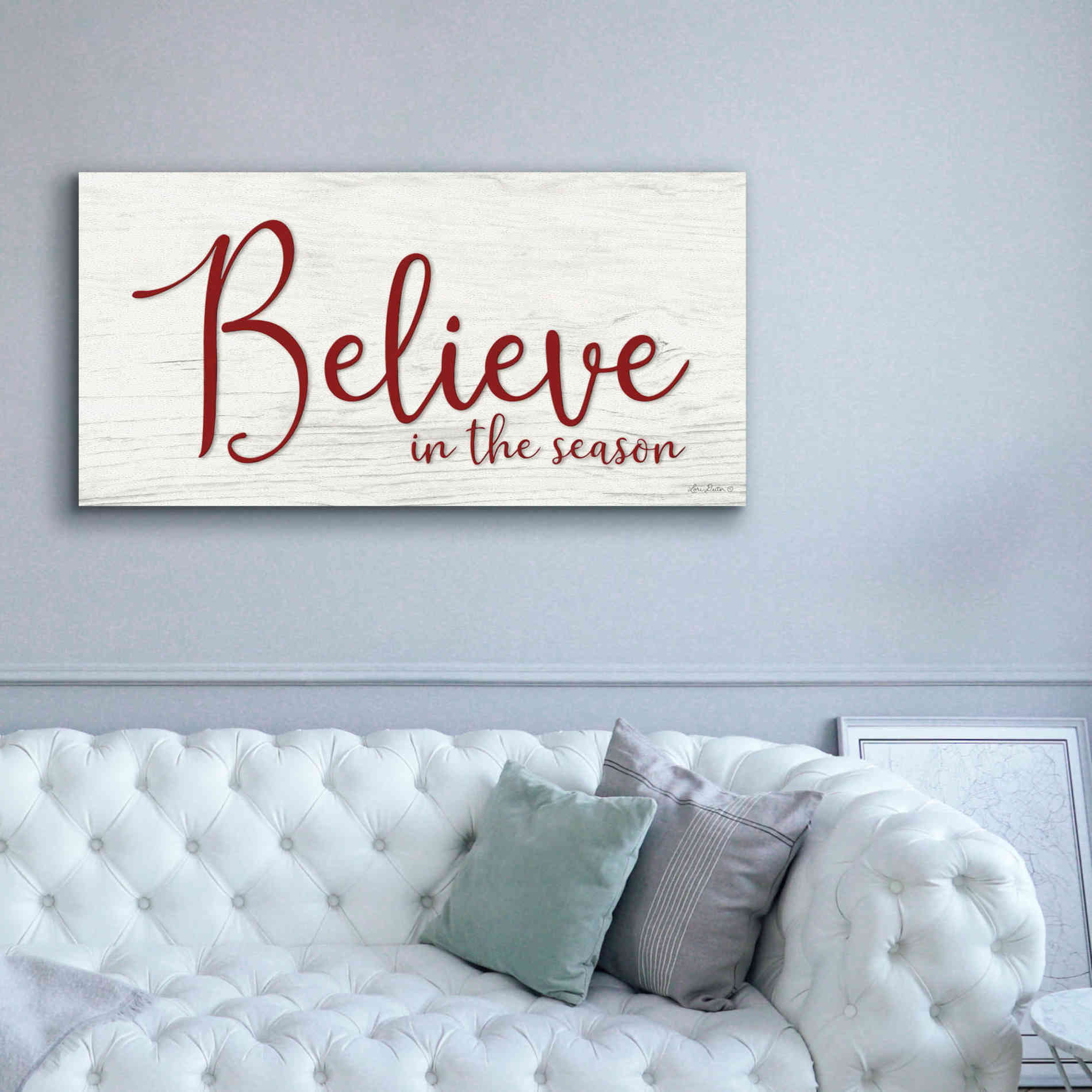 'Believe in the Season' by Lori Deiter, Canvas Wall Art,60 x 30