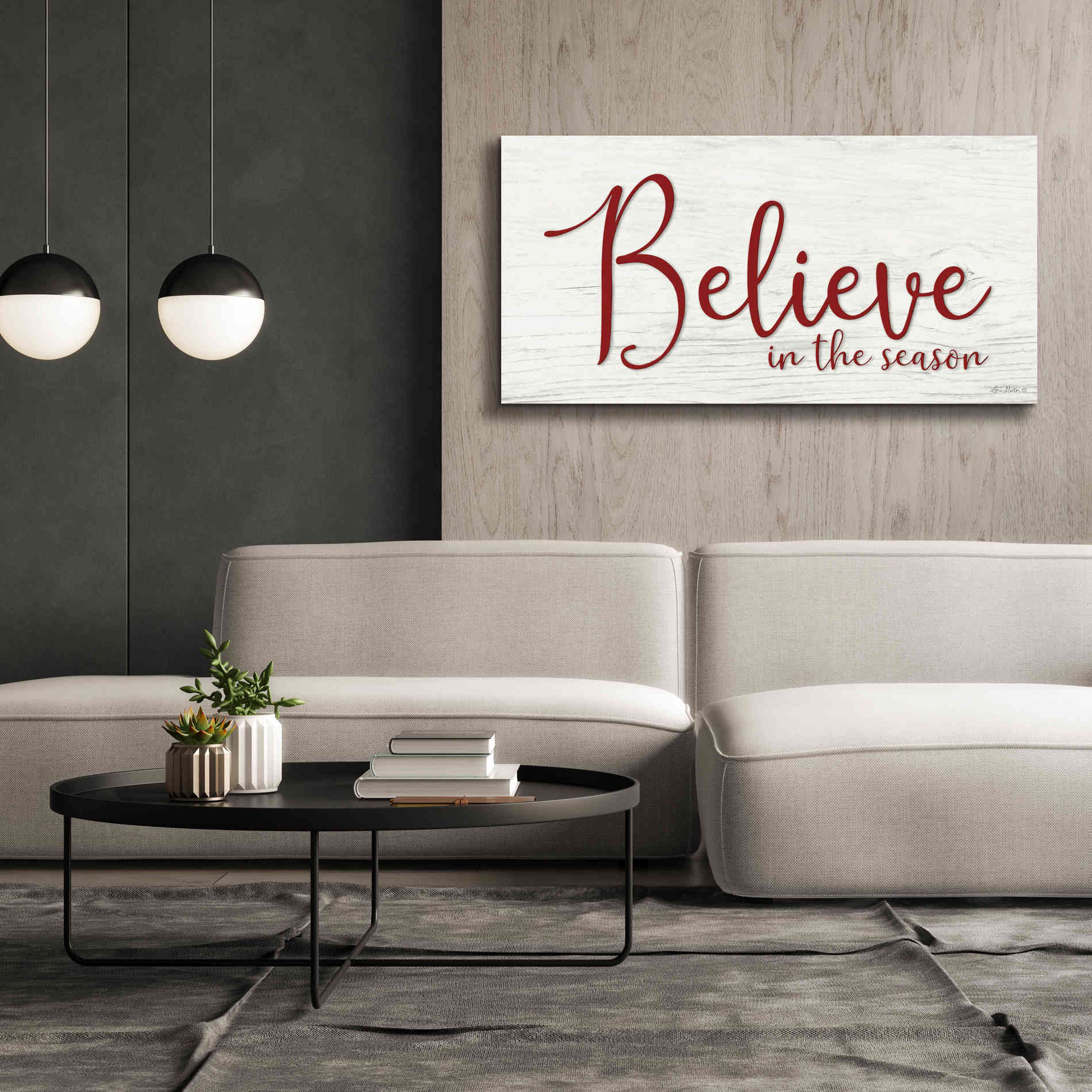 'Believe in the Season' by Lori Deiter, Canvas Wall Art,60 x 30