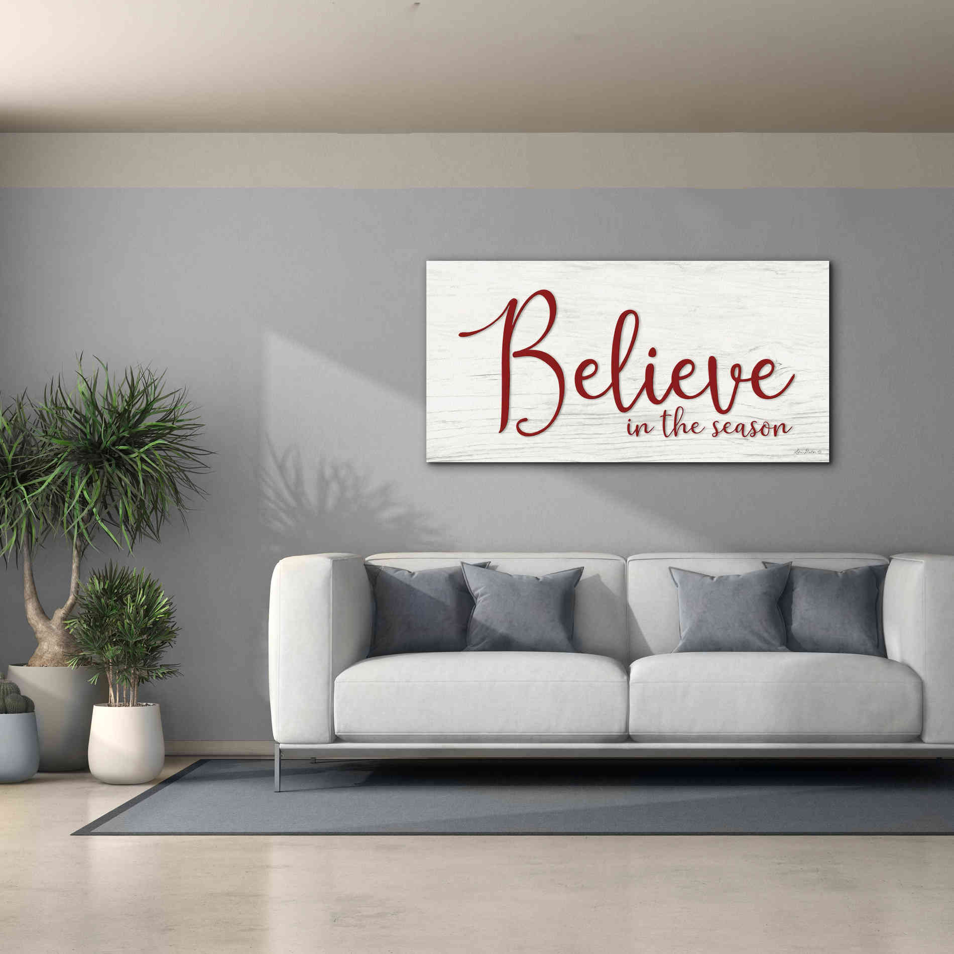 'Believe in the Season' by Lori Deiter, Canvas Wall Art,60 x 30