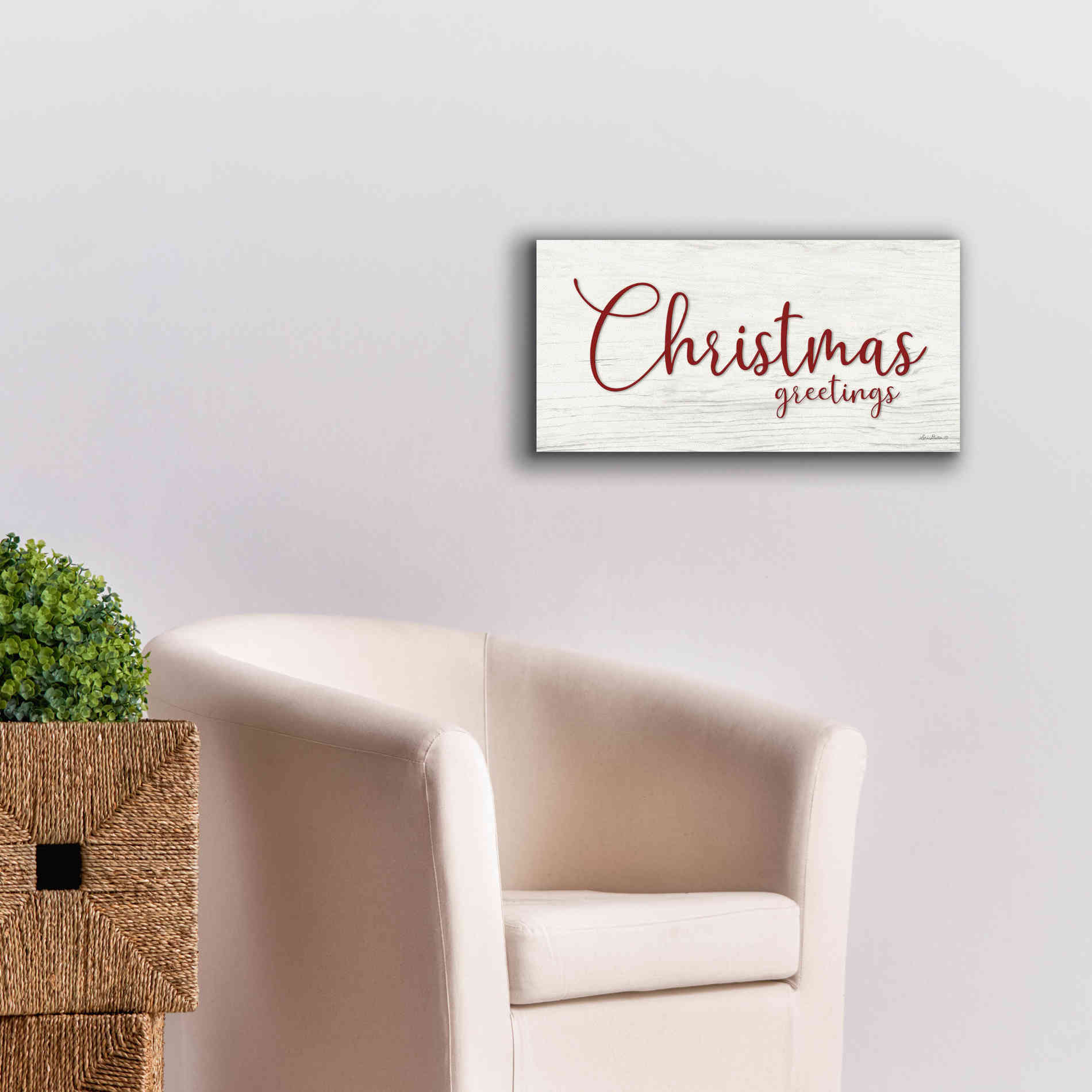 'Christmas Greetings' by Lori Deiter, Canvas Wall Art,24 x 12