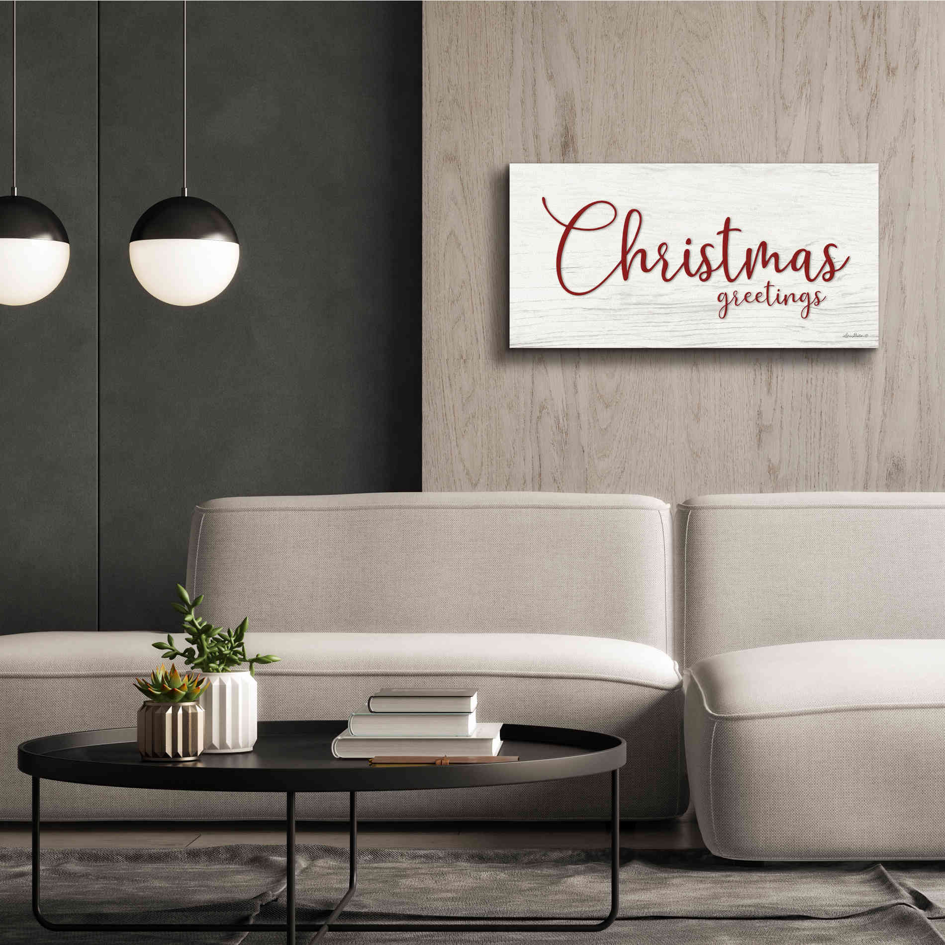 'Christmas Greetings' by Lori Deiter, Canvas Wall Art,40 x 20