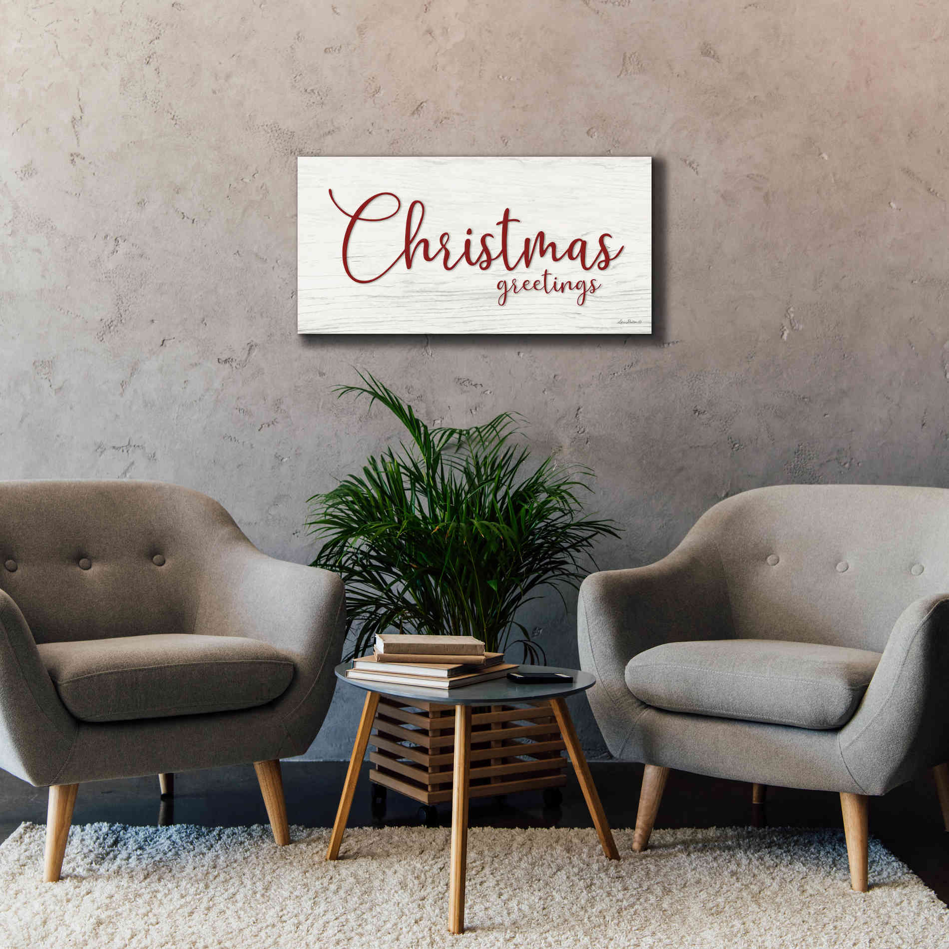 'Christmas Greetings' by Lori Deiter, Canvas Wall Art,40 x 20