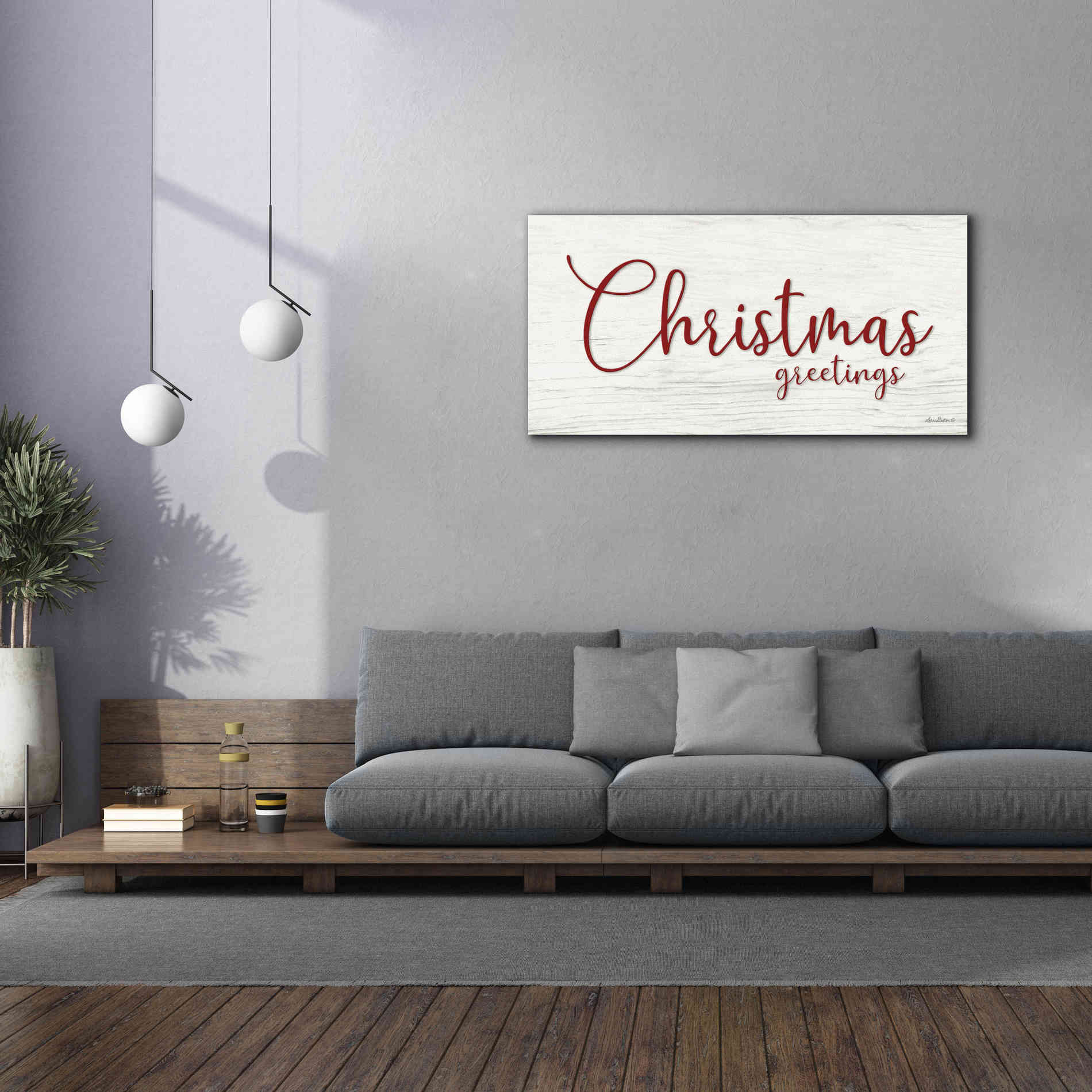 'Christmas Greetings' by Lori Deiter, Canvas Wall Art,60 x 30
