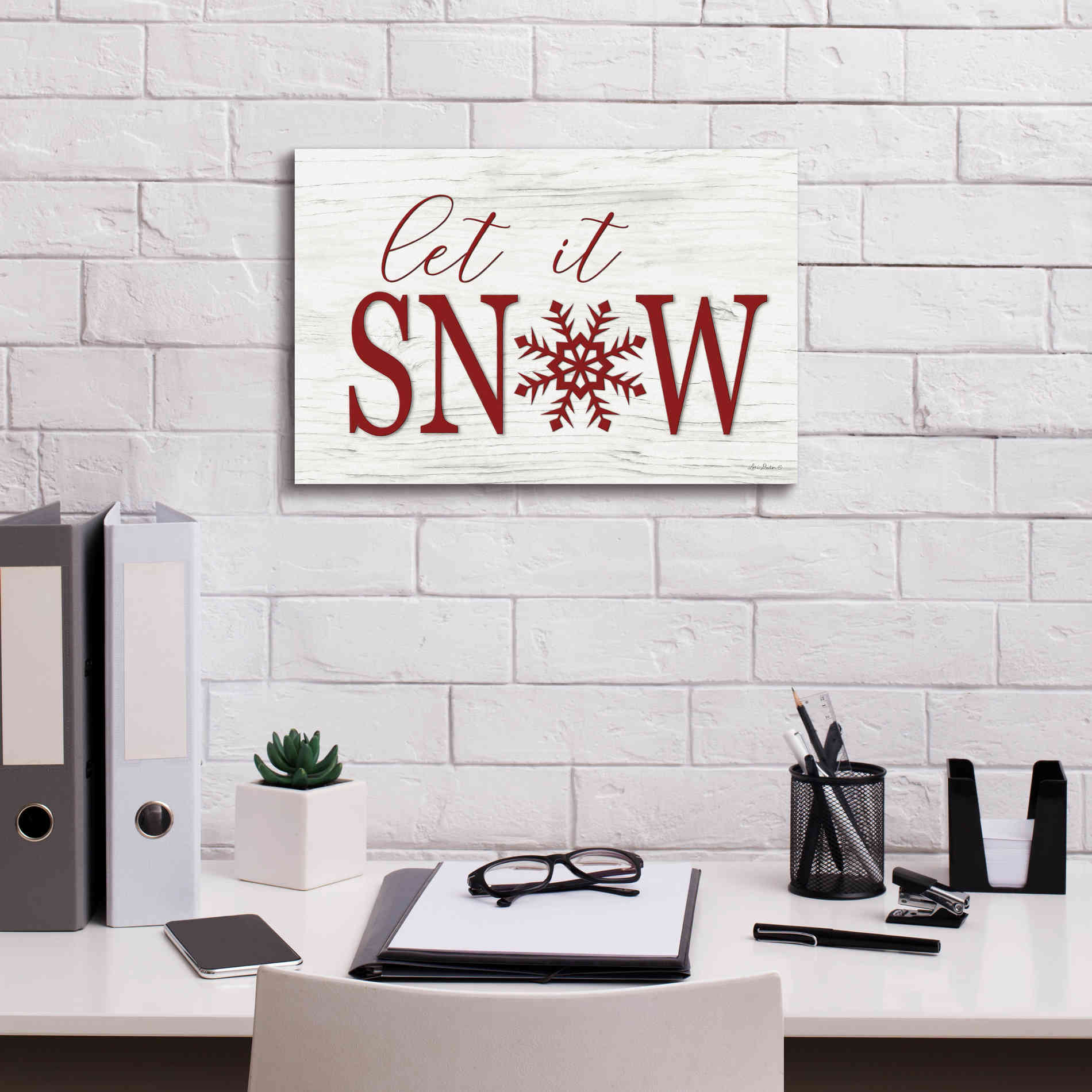 'Let It Snow 2' by Lori Deiter, Canvas Wall Art,18 x 12