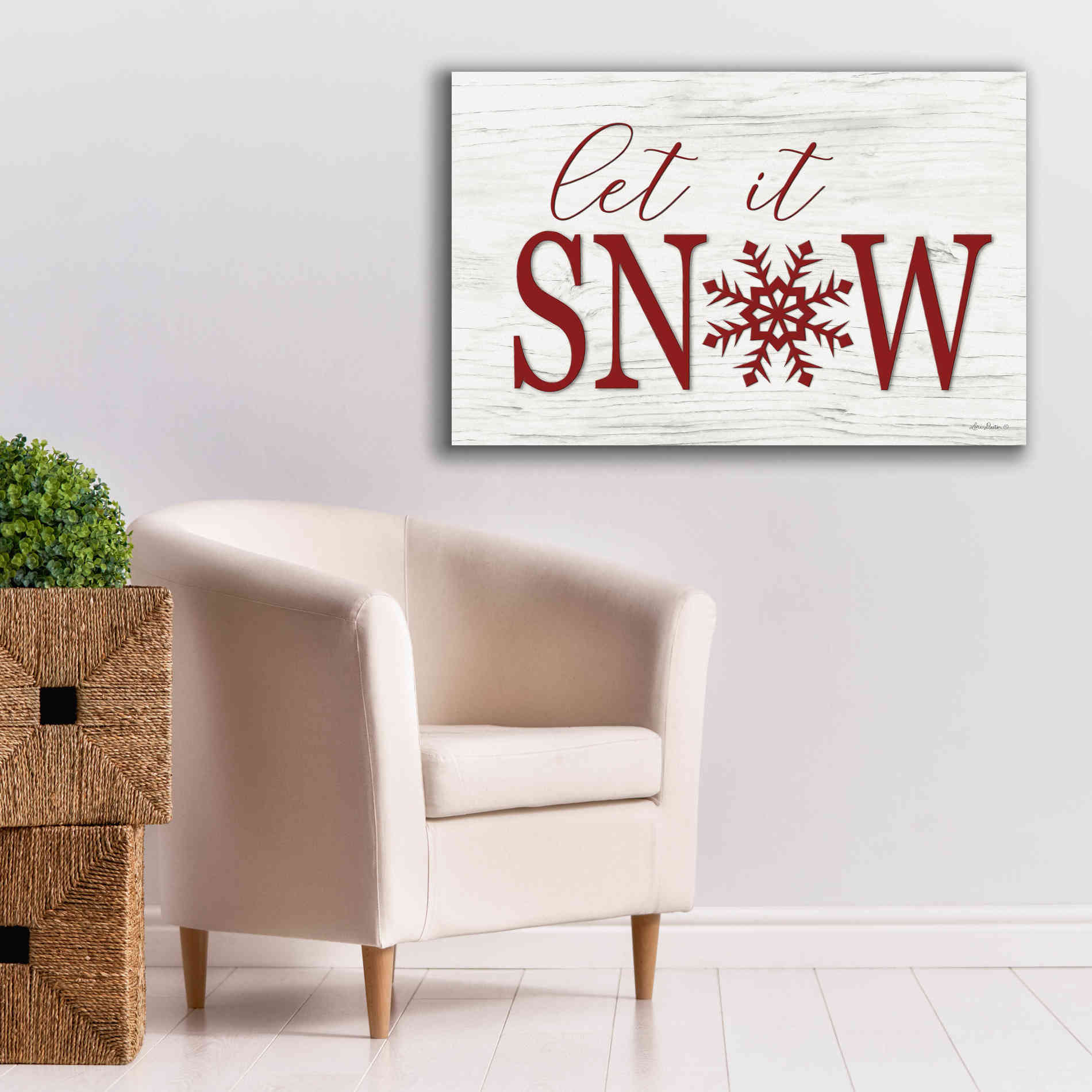 'Let It Snow 2' by Lori Deiter, Canvas Wall Art,40 x 26