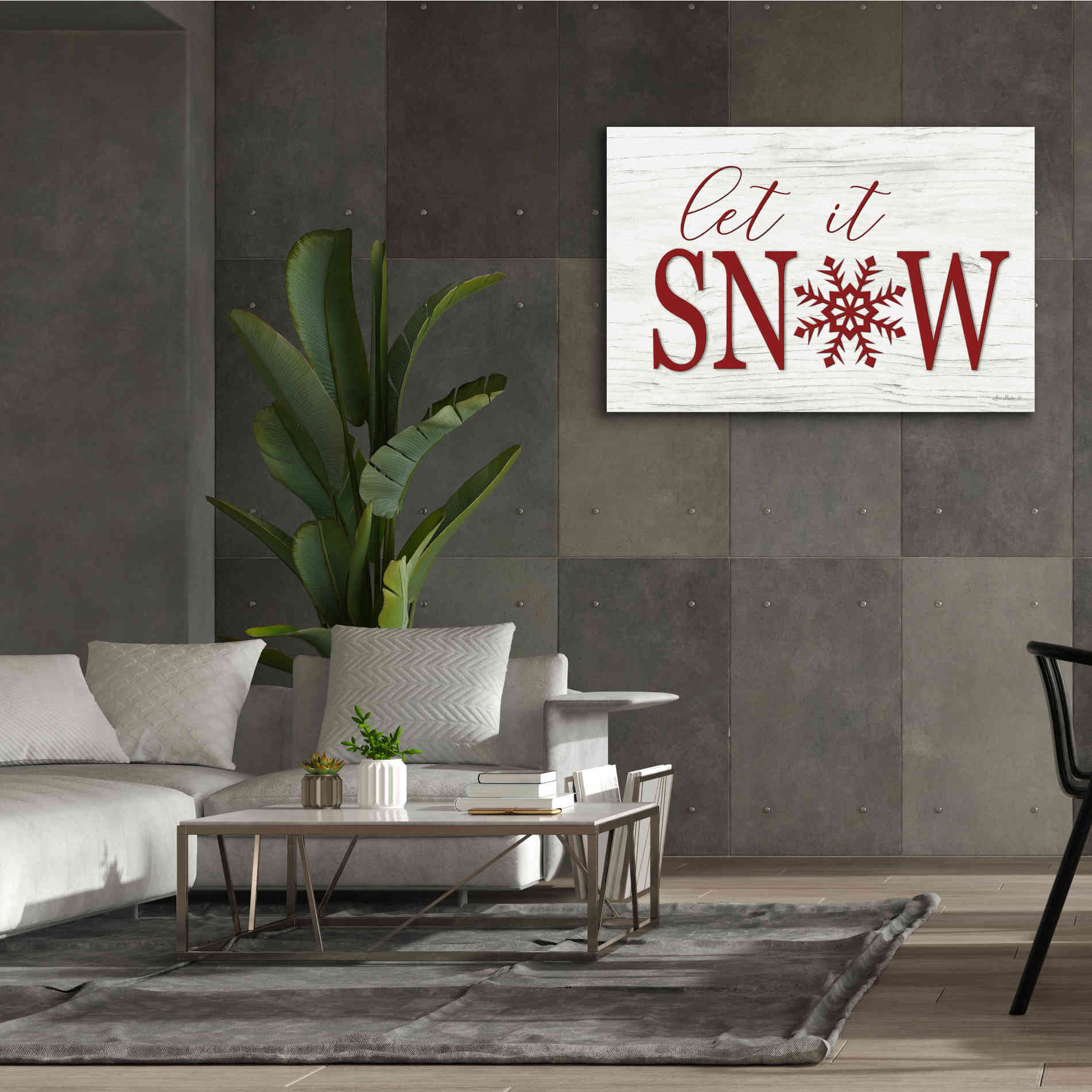 'Let It Snow 2' by Lori Deiter, Canvas Wall Art,60 x 40