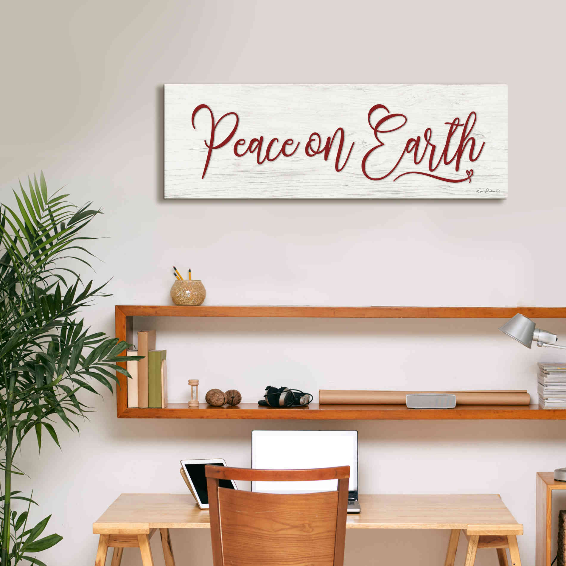 'Peace on Earth' by Lori Deiter, Canvas Wall Art,36 x 12