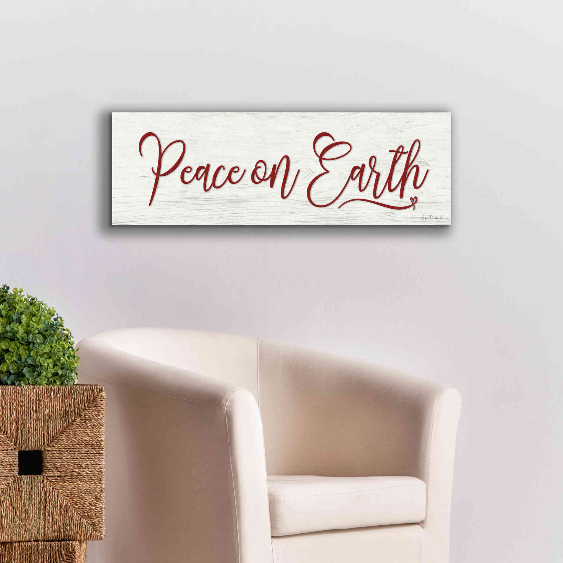 'Peace on Earth' by Lori Deiter, Canvas Wall Art,36 x 12