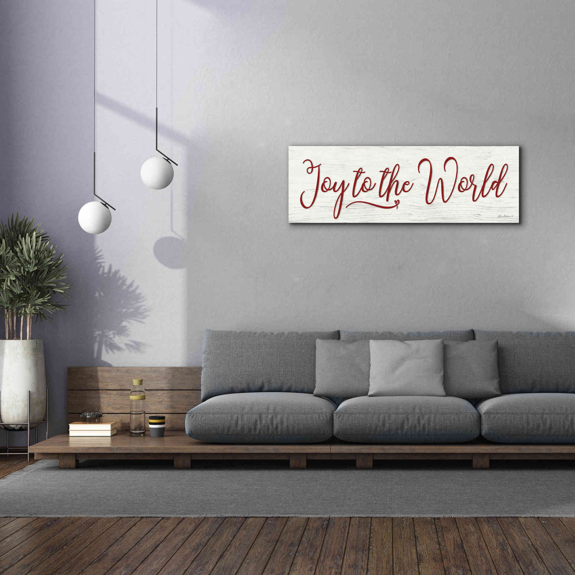 'Joy to the World' by Lori Deiter, Canvas Wall Art,60 x 20