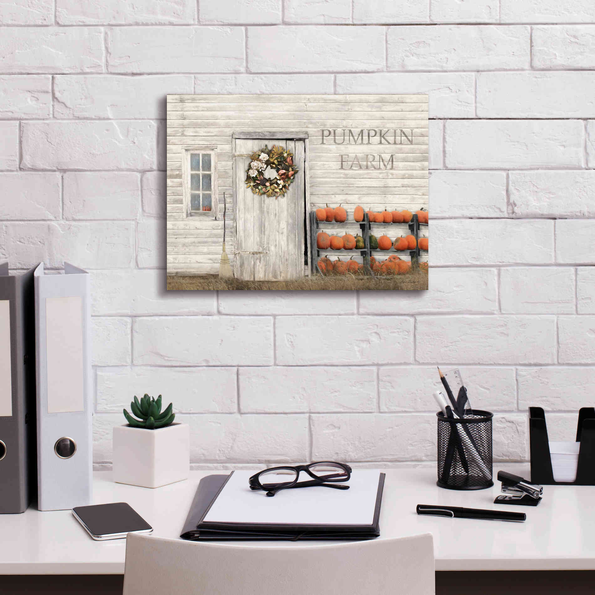 'Pumpkin Farm' by Lori Deiter, Canvas Wall Art,16 x 12