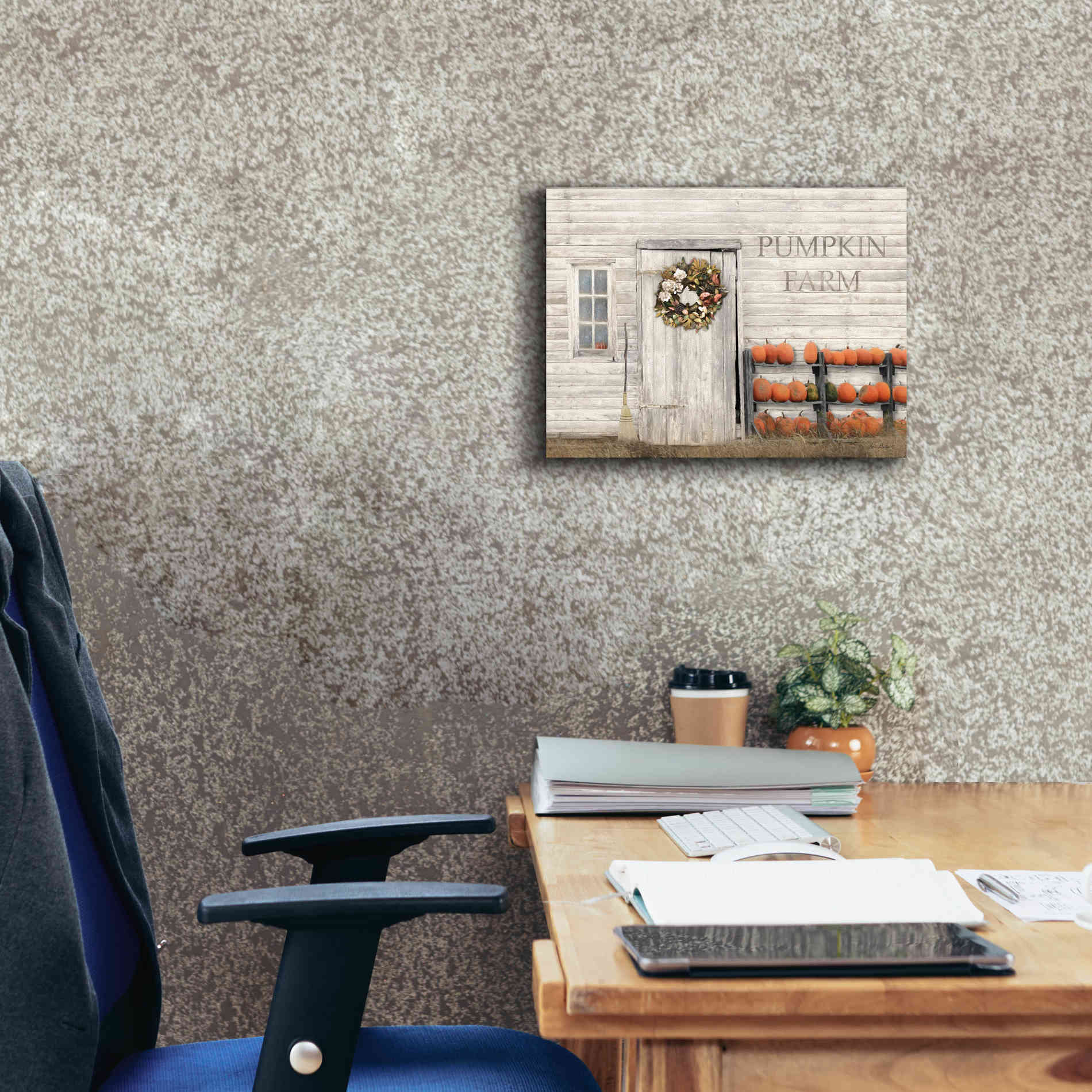 'Pumpkin Farm' by Lori Deiter, Canvas Wall Art,16 x 12