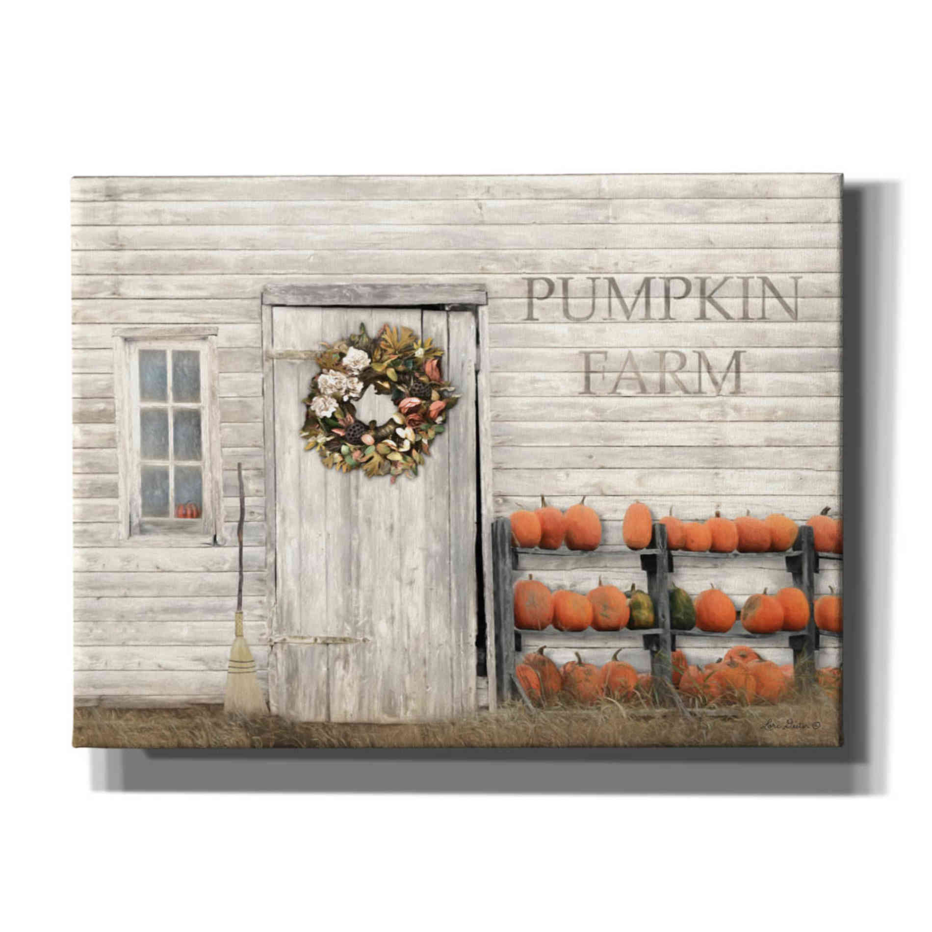 'Pumpkin Farm' by Lori Deiter, Canvas Wall Art
