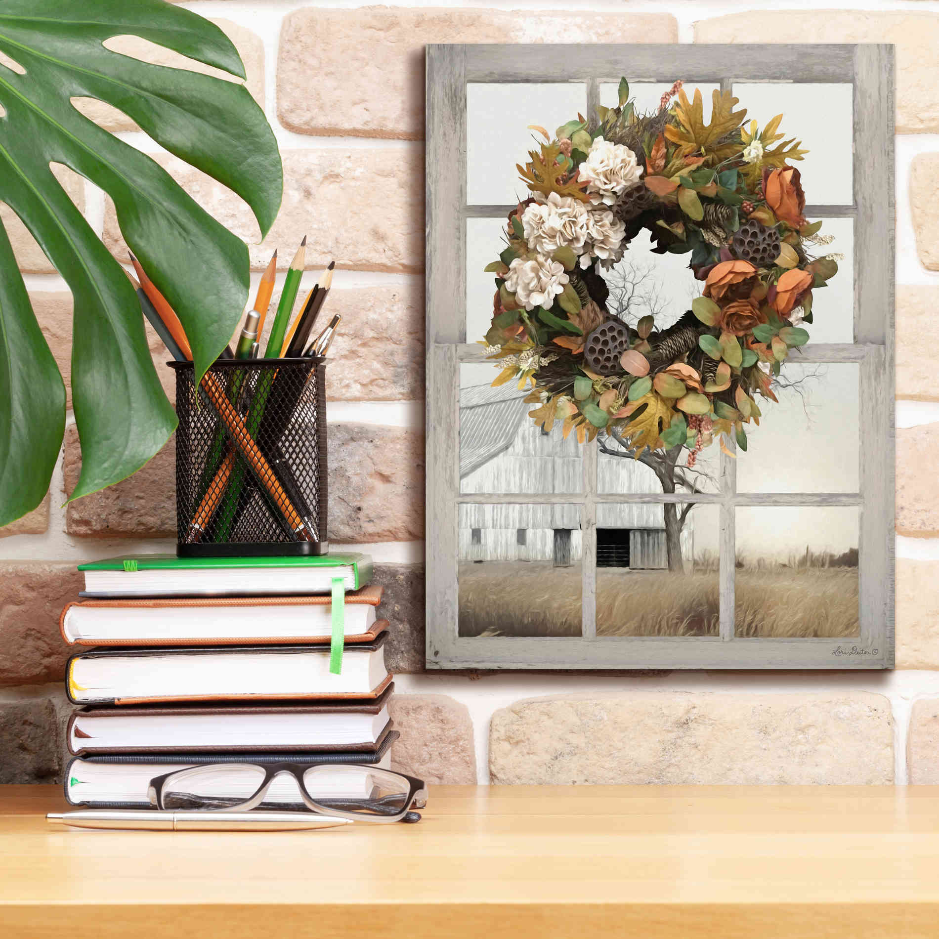 'Fall Window View I' by Lori Deiter, Canvas Wall Art,12 x 16