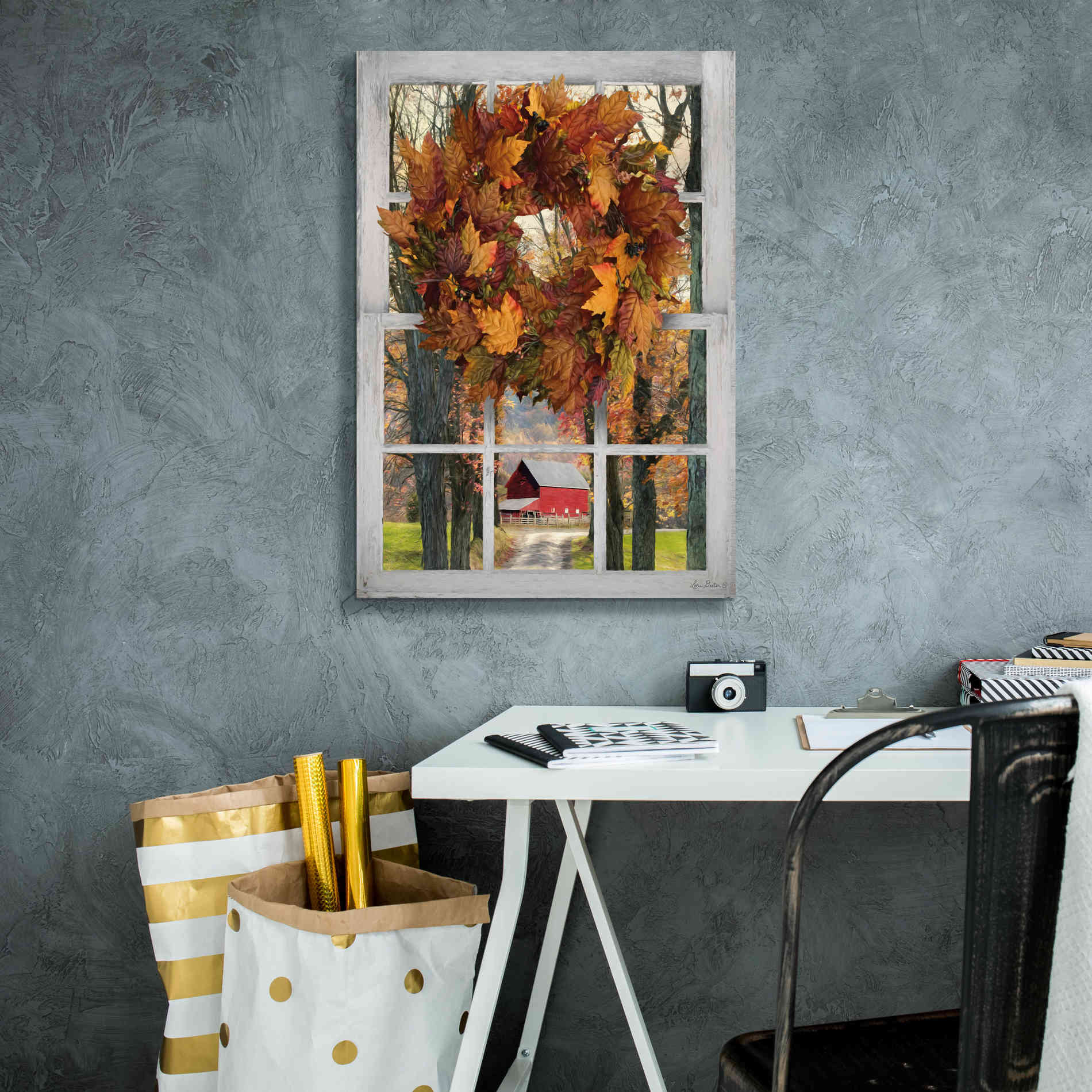 'Fall Window View II' by Lori Deiter, Canvas Wall Art,18 x 26