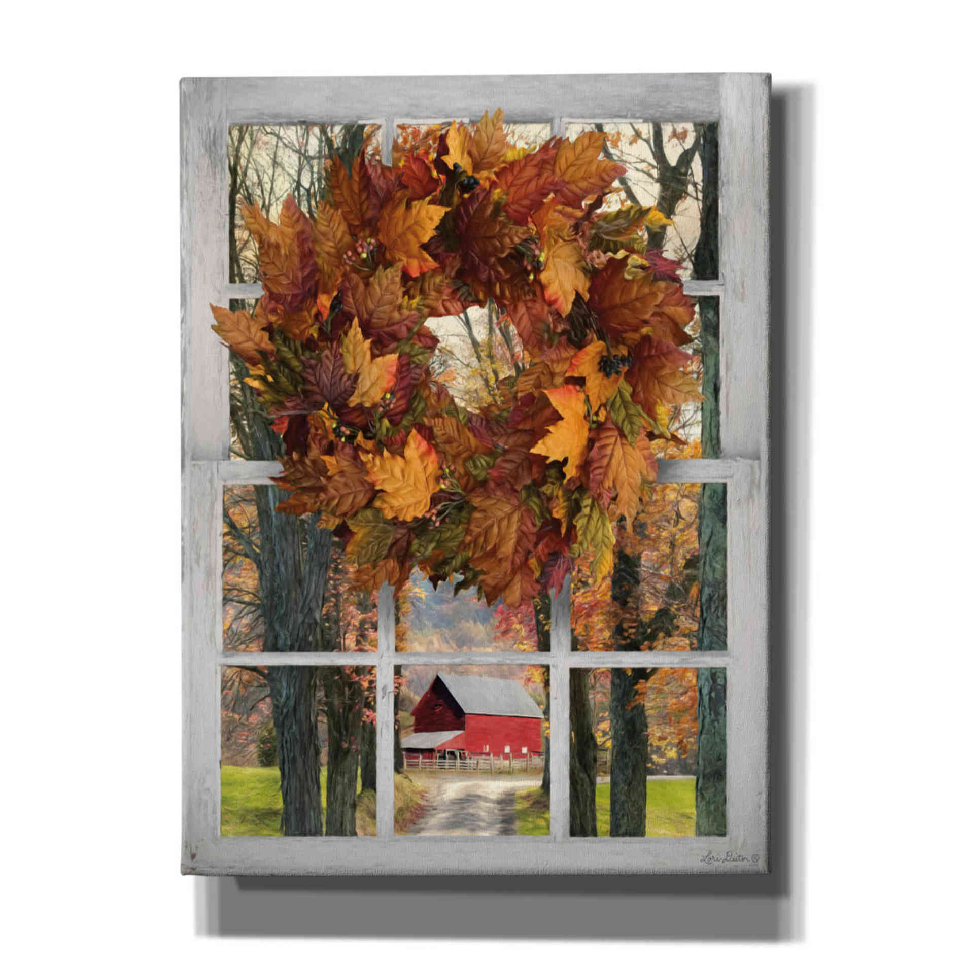 'Fall Window View II' by Lori Deiter, Canvas Wall Art