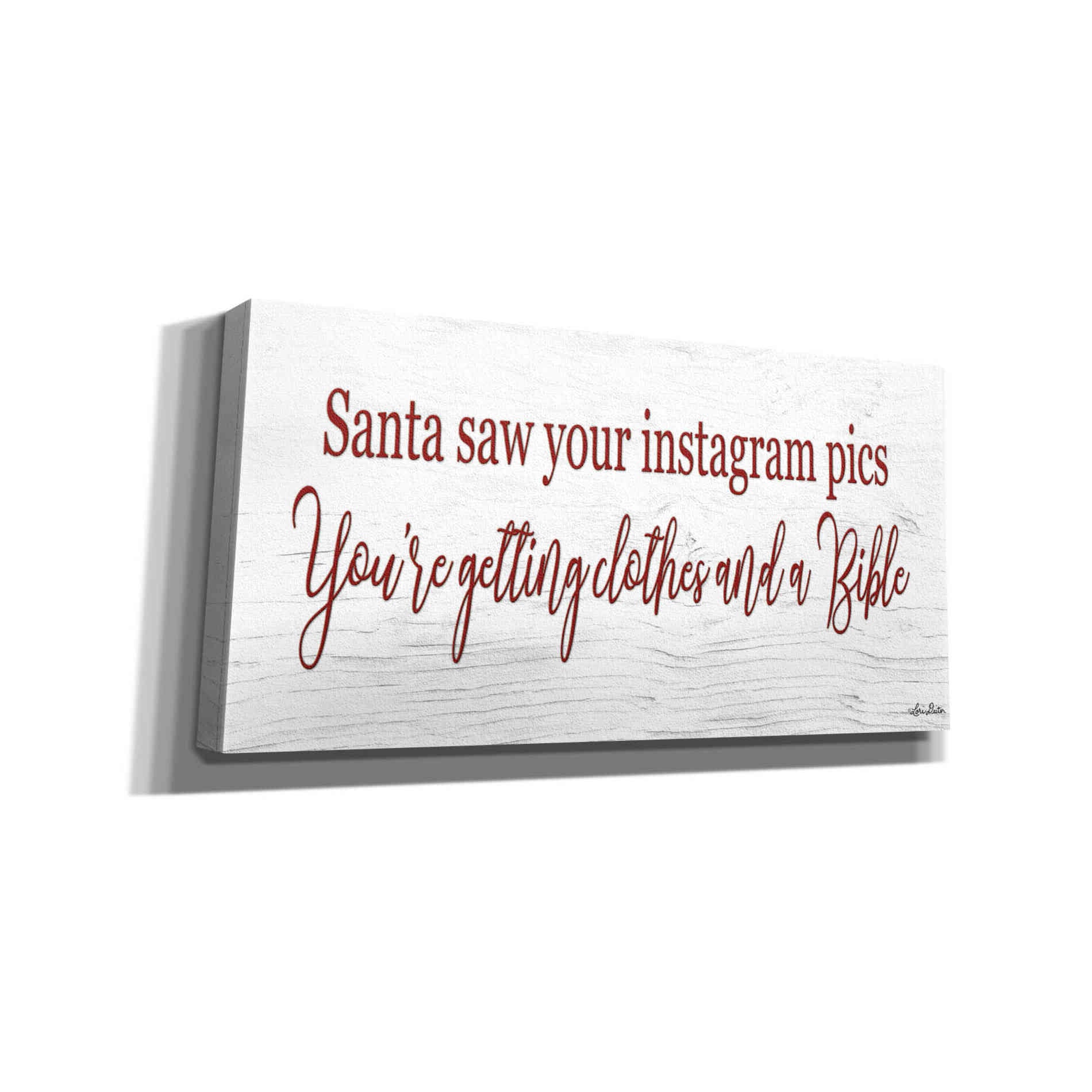 'Santa Saw...' by Lori Deiter, Canvas Wall Art