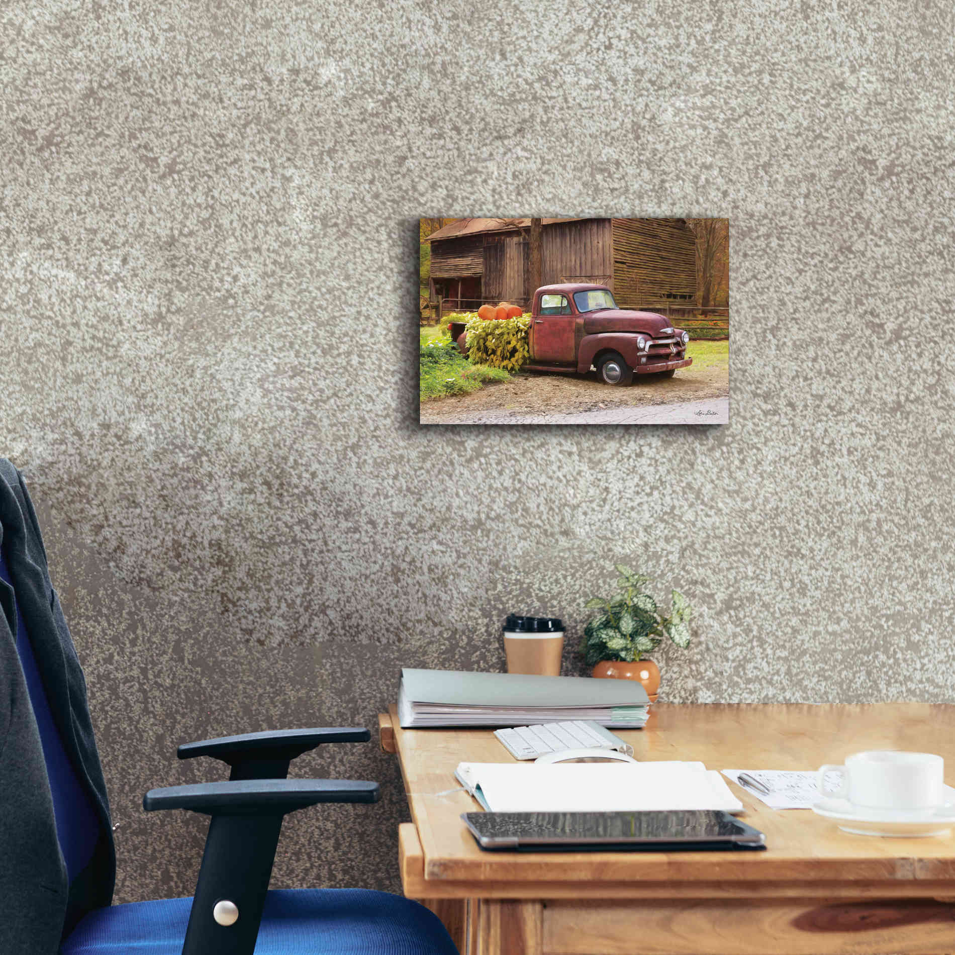 'Fall Pumpkin Truck' by Lori Deiter, Canvas Wall Art,18 x 12