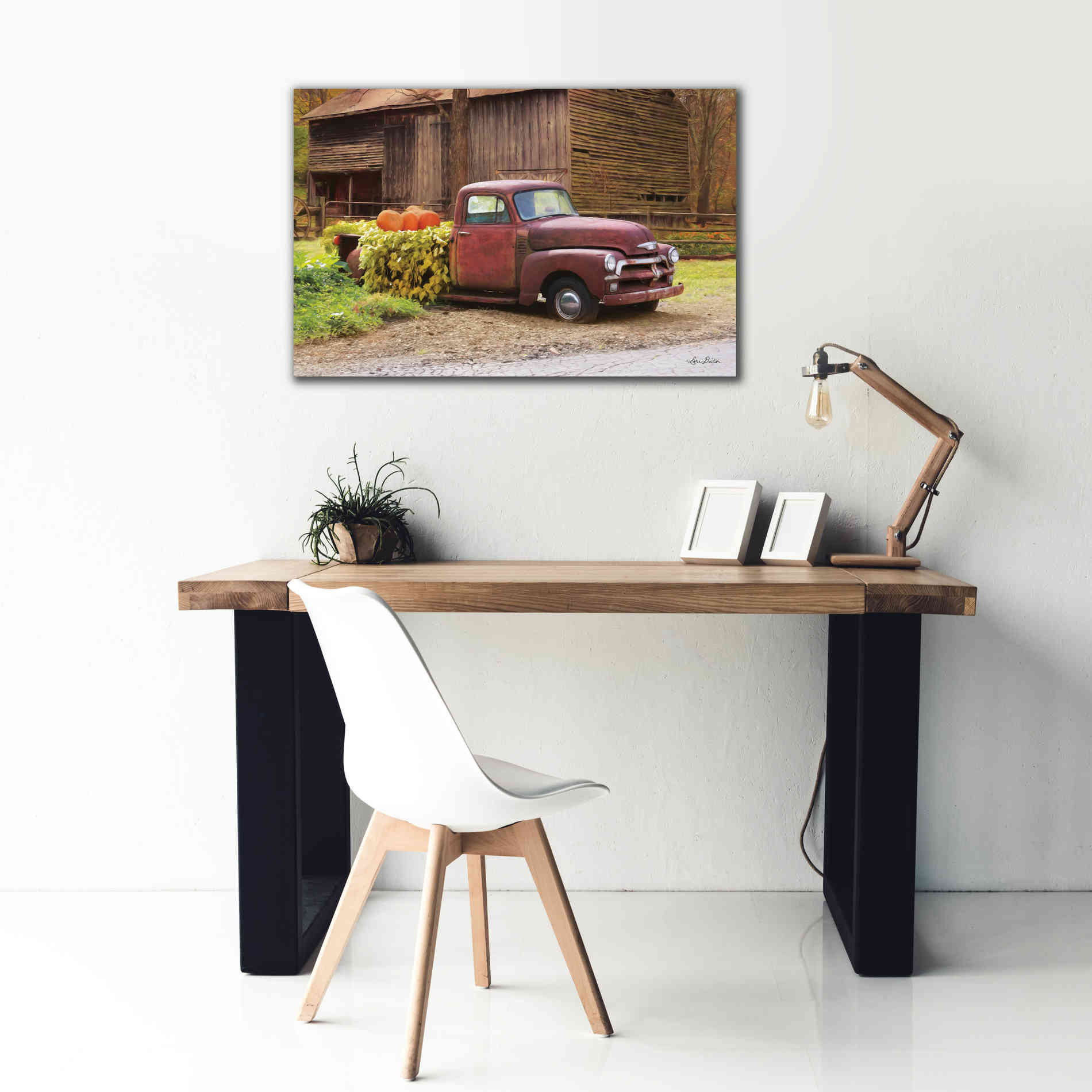 'Fall Pumpkin Truck' by Lori Deiter, Canvas Wall Art,40 x 26