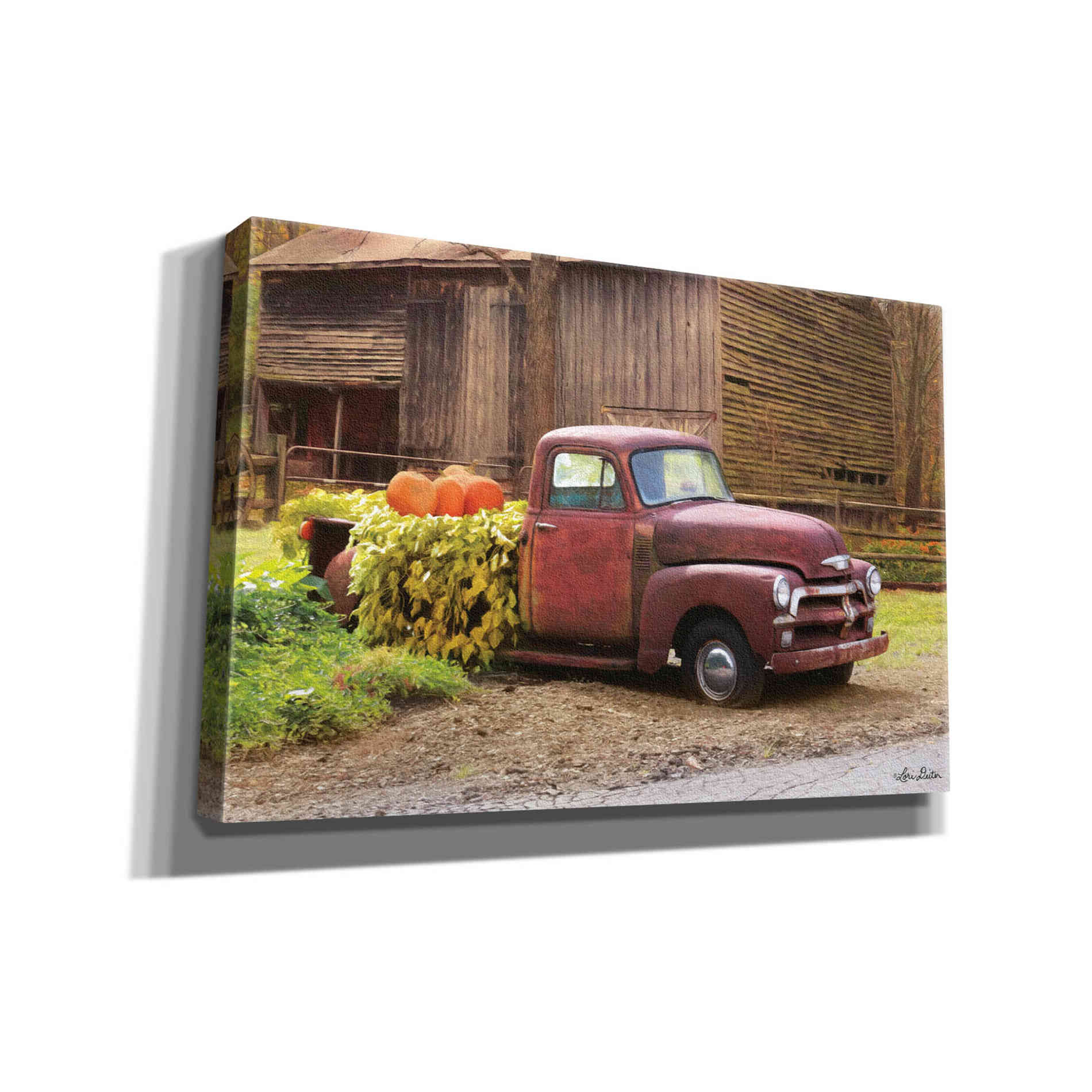 'Fall Pumpkin Truck' by Lori Deiter, Canvas Wall Art
