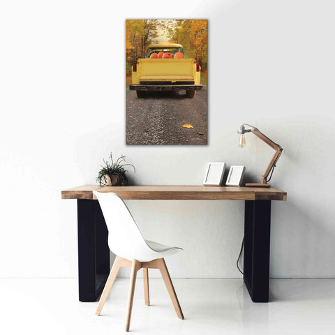 Image of 'Yellow Pumpkin Hauler' by Lori Deiter, Canvas Wall Art,26 x 40