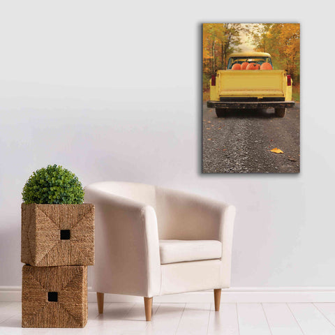 Image of 'Yellow Pumpkin Hauler' by Lori Deiter, Canvas Wall Art,26 x 40