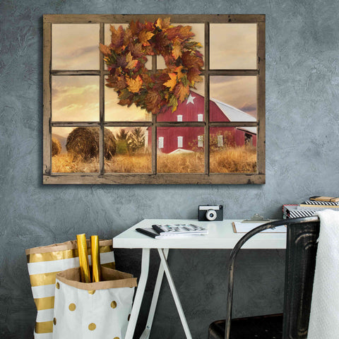 Image of 'Fall Window View' by Lori Deiter, Canvas Wall Art,34 x 26