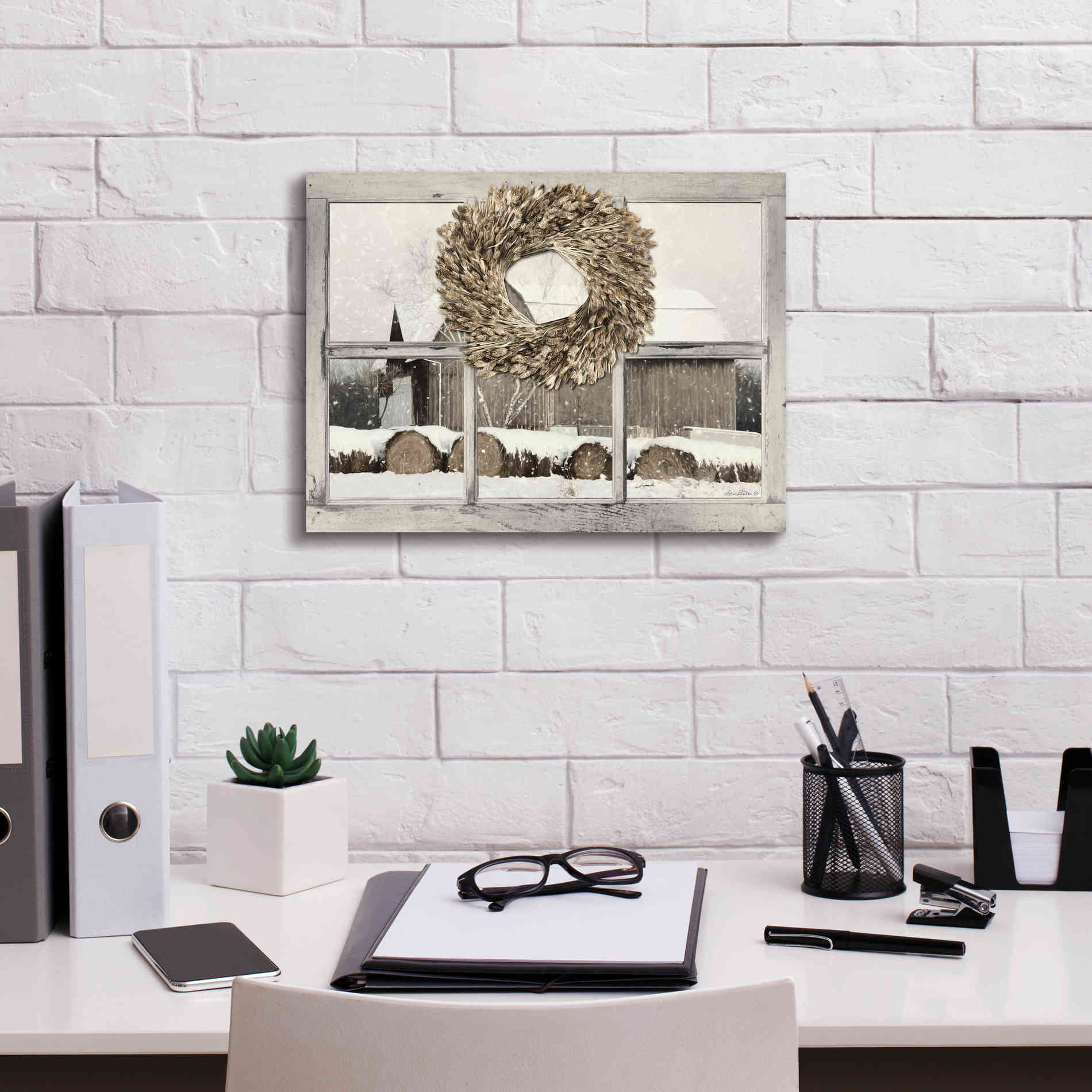 'Millersburg Winter View' by Lori Deiter, Canvas Wall Art,16 x 12