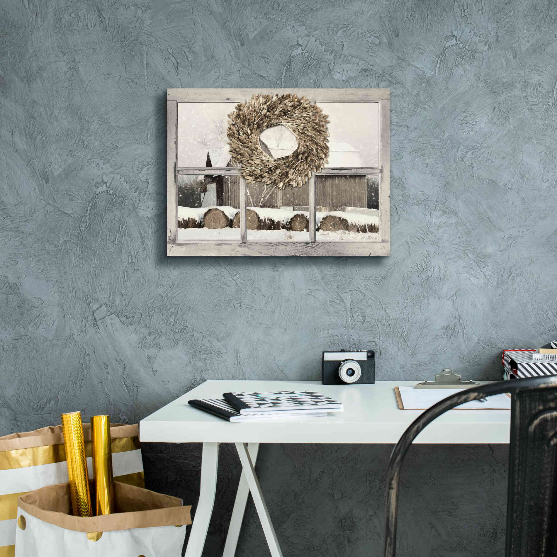 'Millersburg Winter View' by Lori Deiter, Canvas Wall Art,16 x 12