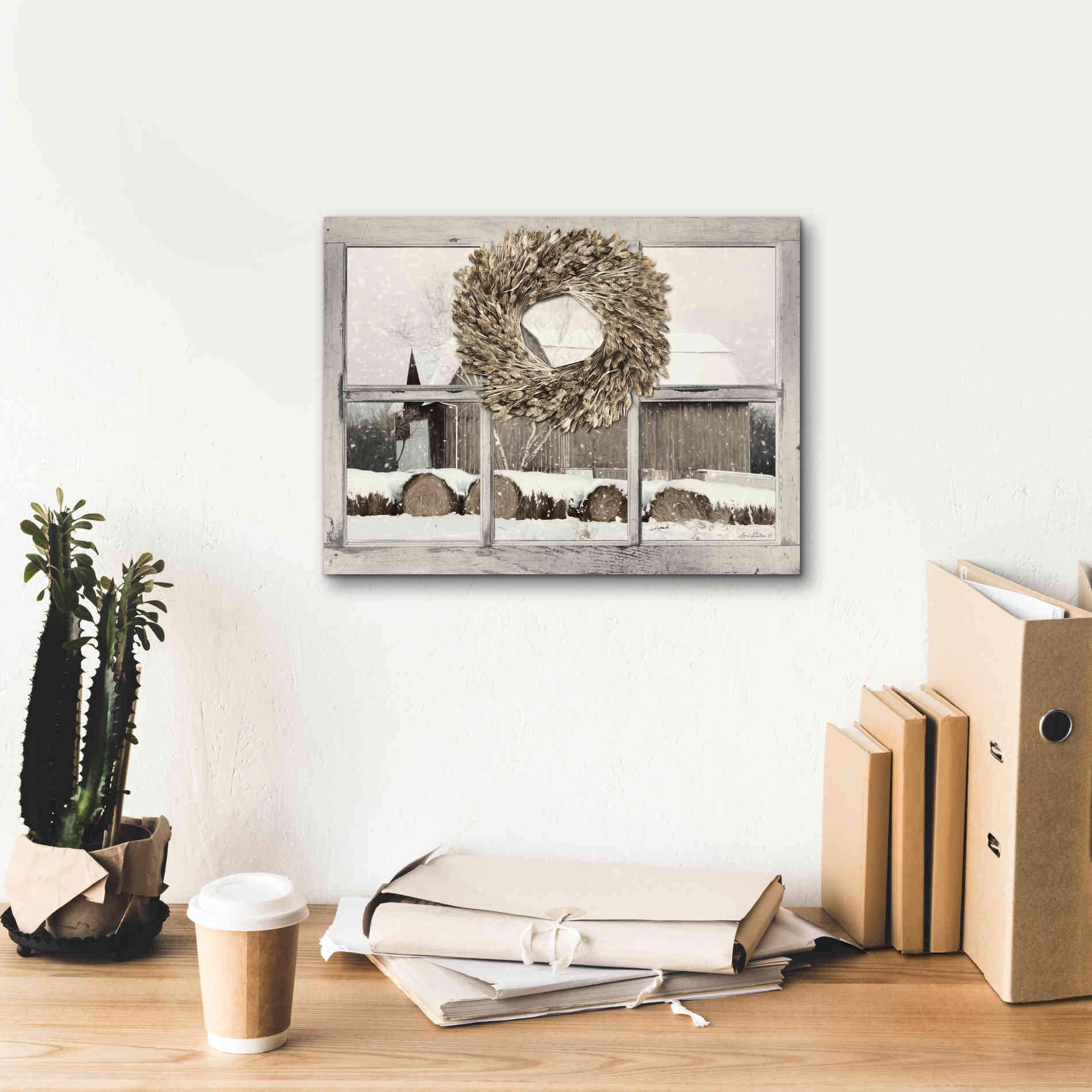 'Millersburg Winter View' by Lori Deiter, Canvas Wall Art,16 x 12