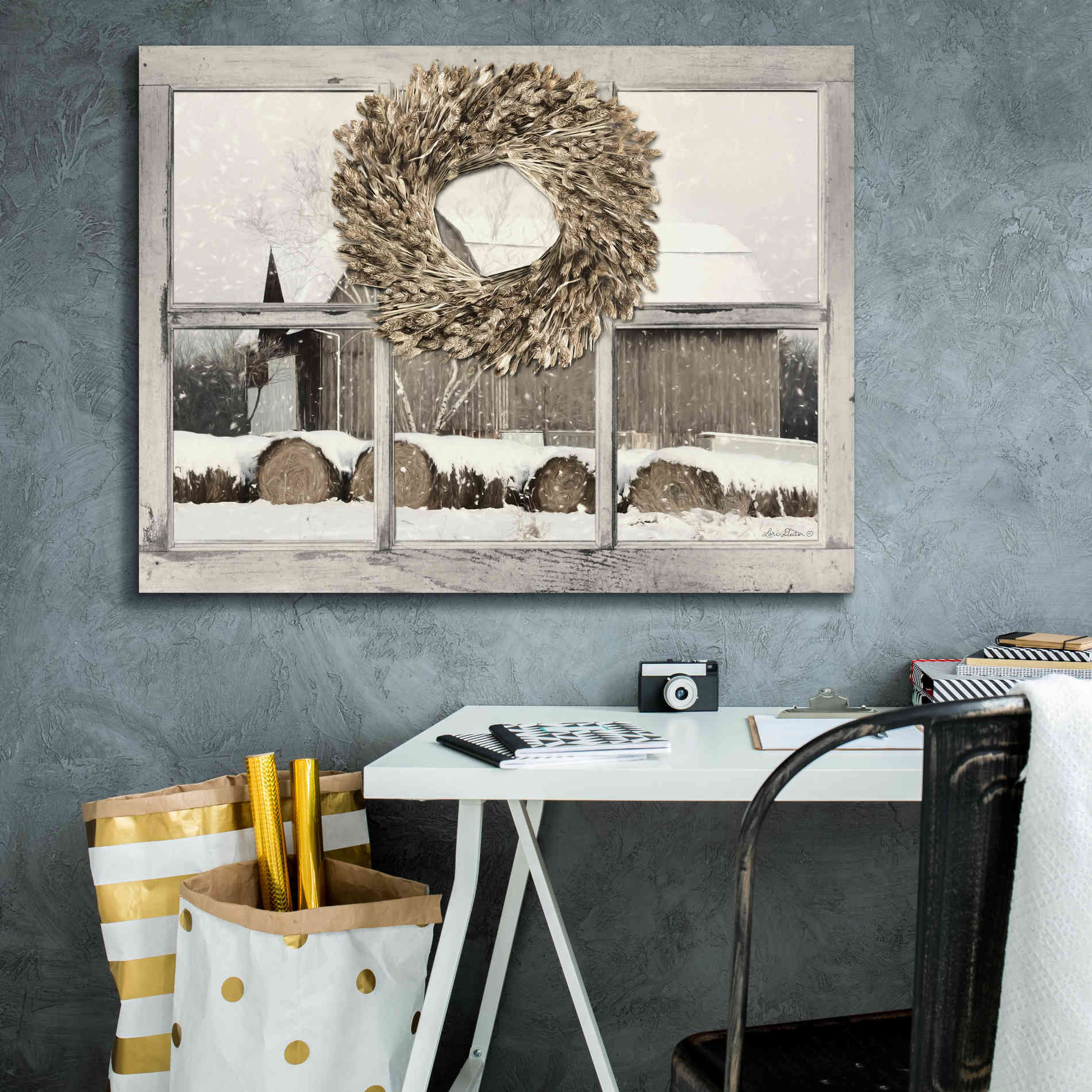 'Millersburg Winter View' by Lori Deiter, Canvas Wall Art,34 x 26