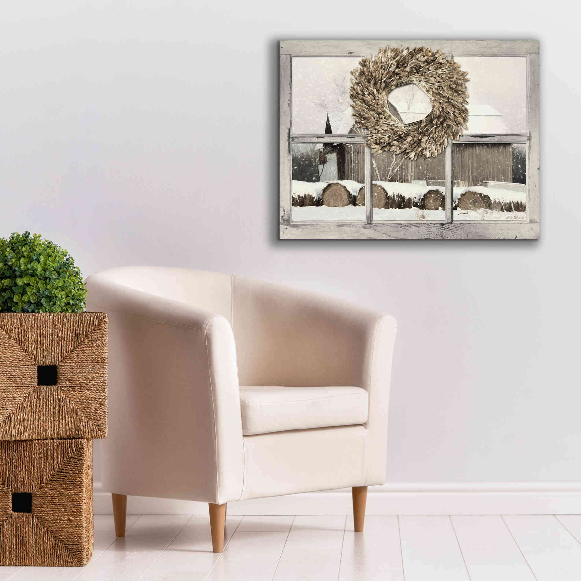 'Millersburg Winter View' by Lori Deiter, Canvas Wall Art,34 x 26