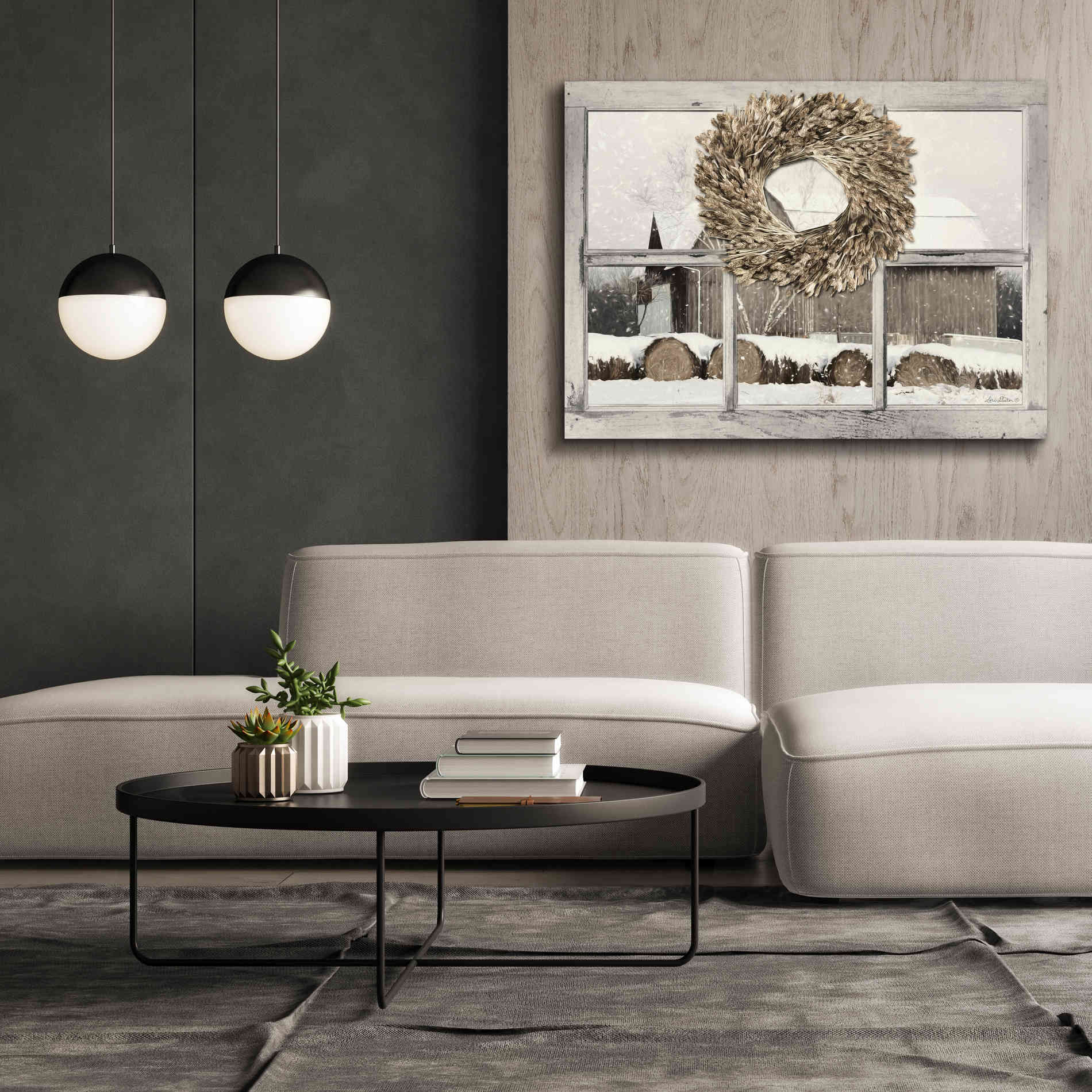 'Millersburg Winter View' by Lori Deiter, Canvas Wall Art,54 x 40