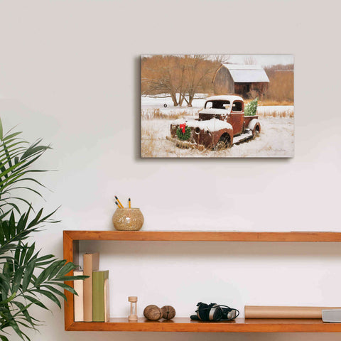 Image of 'Christmas Lawn Ornament' by Lori Deiter, Canvas Wall Art,18 x 12