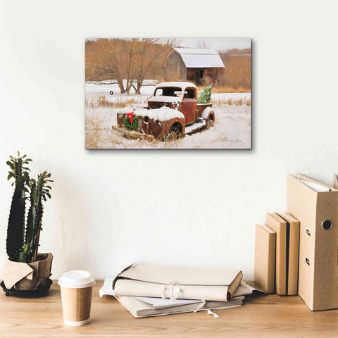 Image of 'Christmas Lawn Ornament' by Lori Deiter, Canvas Wall Art,18 x 12