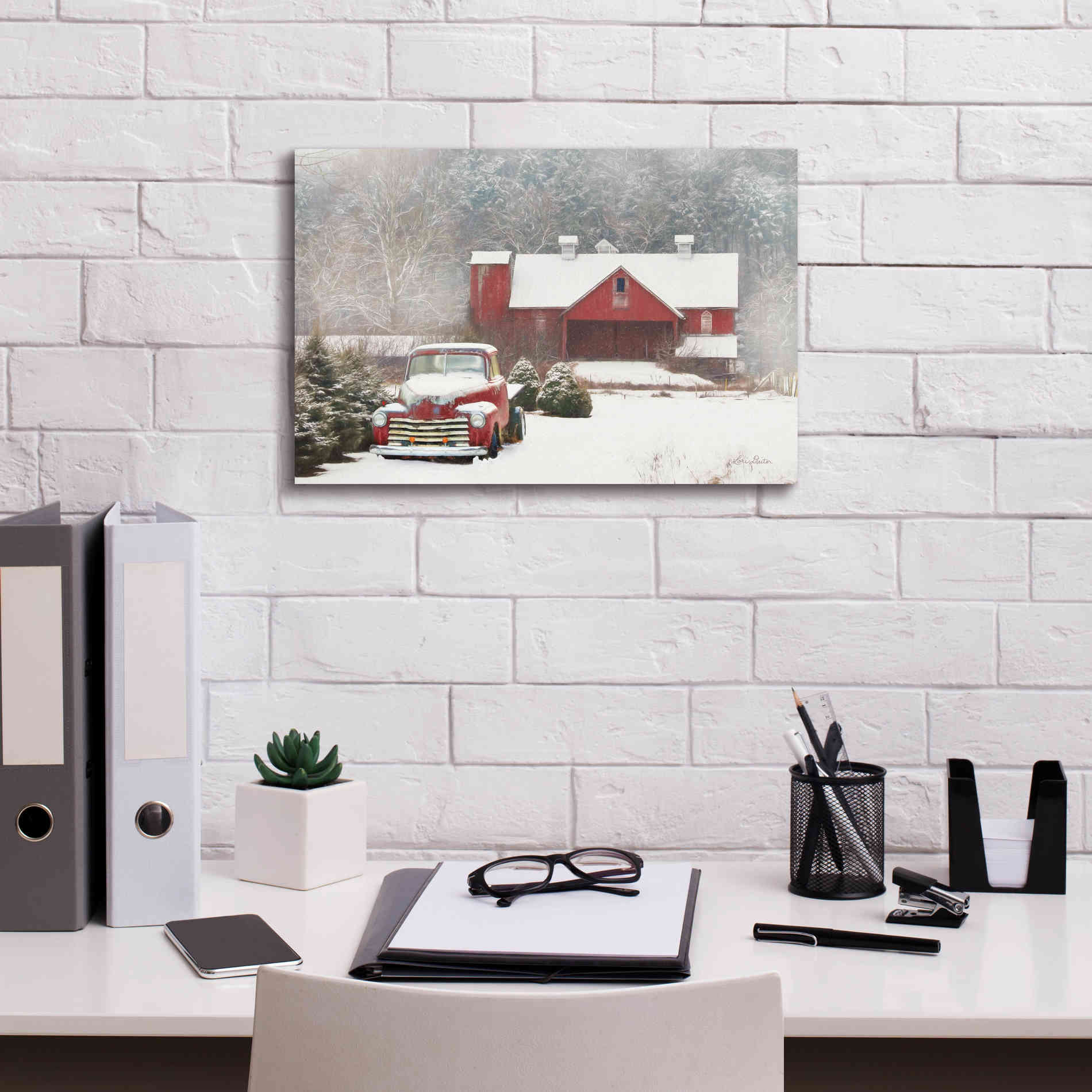 'Chevy Country' by Lori Deiter, Canvas Wall Art,18 x 12