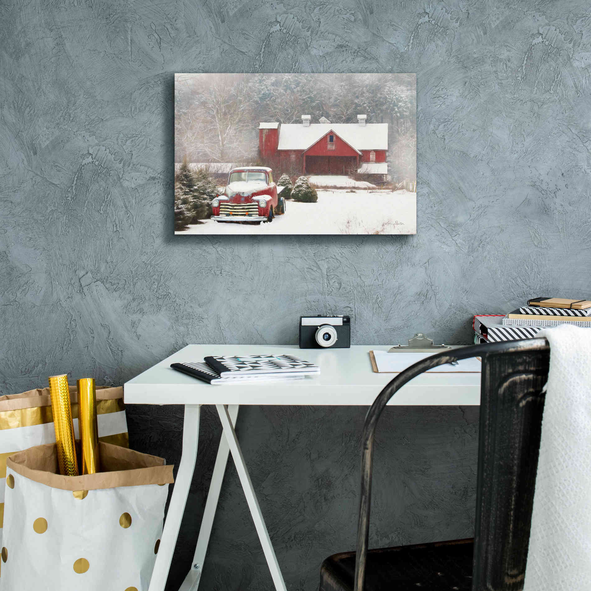 'Chevy Country' by Lori Deiter, Canvas Wall Art,18 x 12