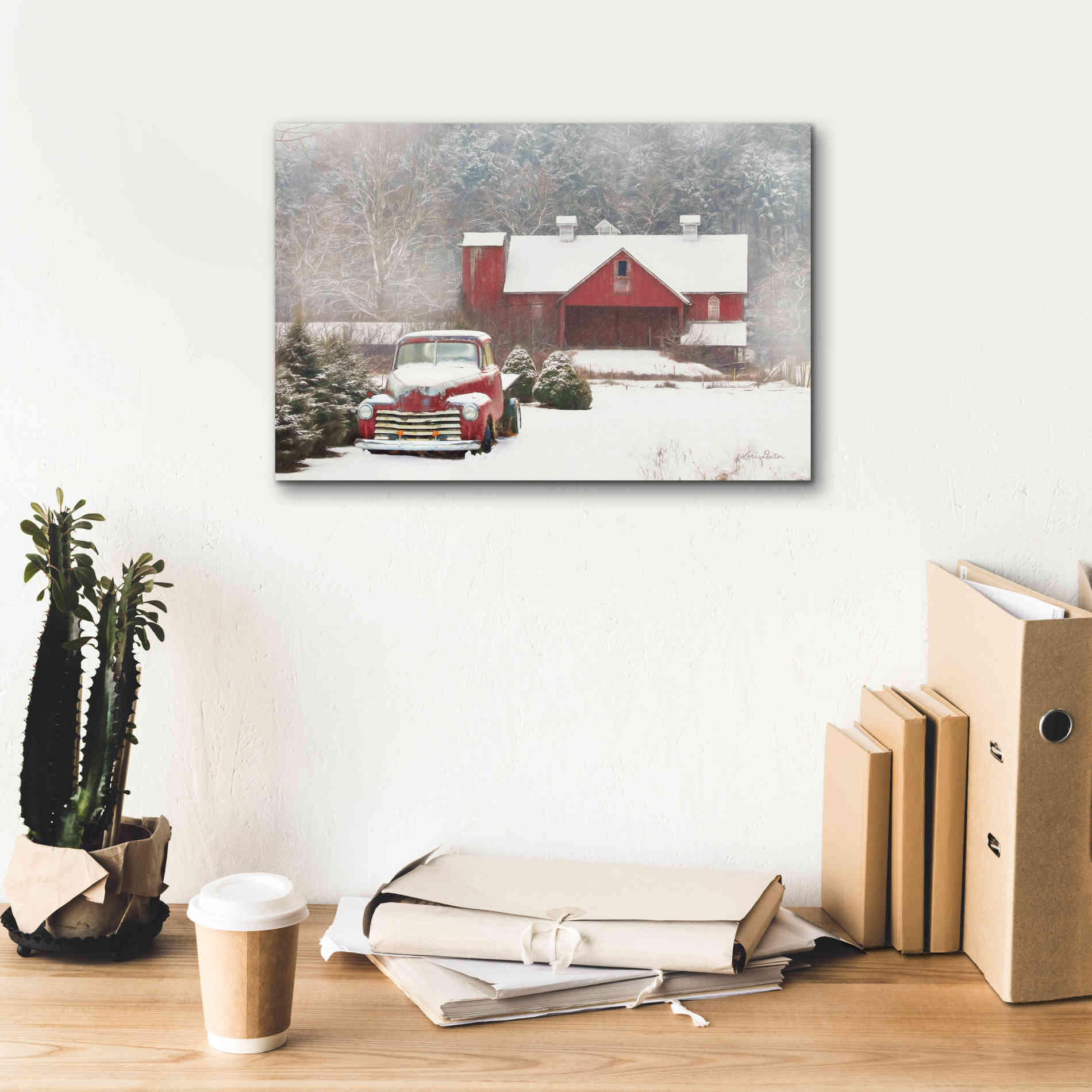 'Chevy Country' by Lori Deiter, Canvas Wall Art,18 x 12