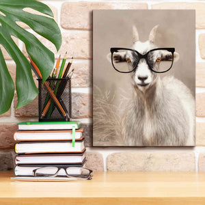 'See Clearly Goat' by Lori Deiter, Canvas Wall Art,12 x 16