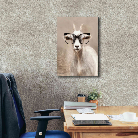 Image of 'See Clearly Goat' by Lori Deiter, Canvas Wall Art,18 x 26