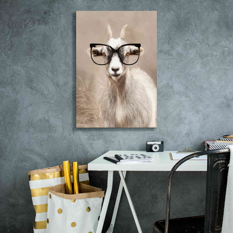 Image of 'See Clearly Goat' by Lori Deiter, Canvas Wall Art,18 x 26