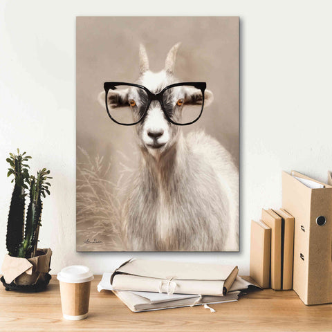 Image of 'See Clearly Goat' by Lori Deiter, Canvas Wall Art,18 x 26