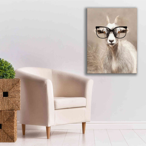 Image of 'See Clearly Goat' by Lori Deiter, Canvas Wall Art,26 x 34