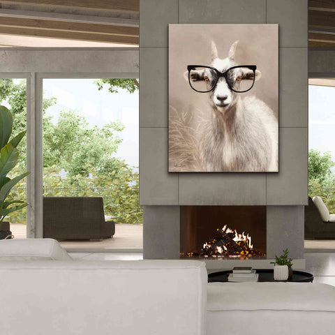 Image of 'See Clearly Goat' by Lori Deiter, Canvas Wall Art,40 x 54