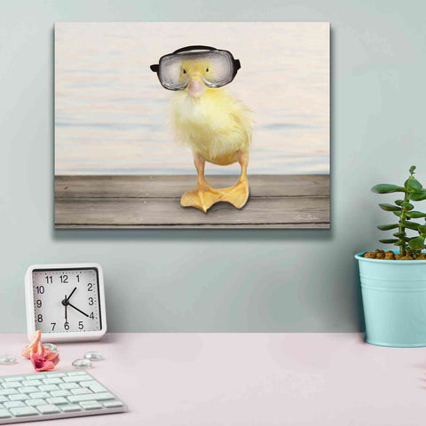 Image of 'Diving Duck' by Lori Deiter, Canvas Wall Art,16 x 12