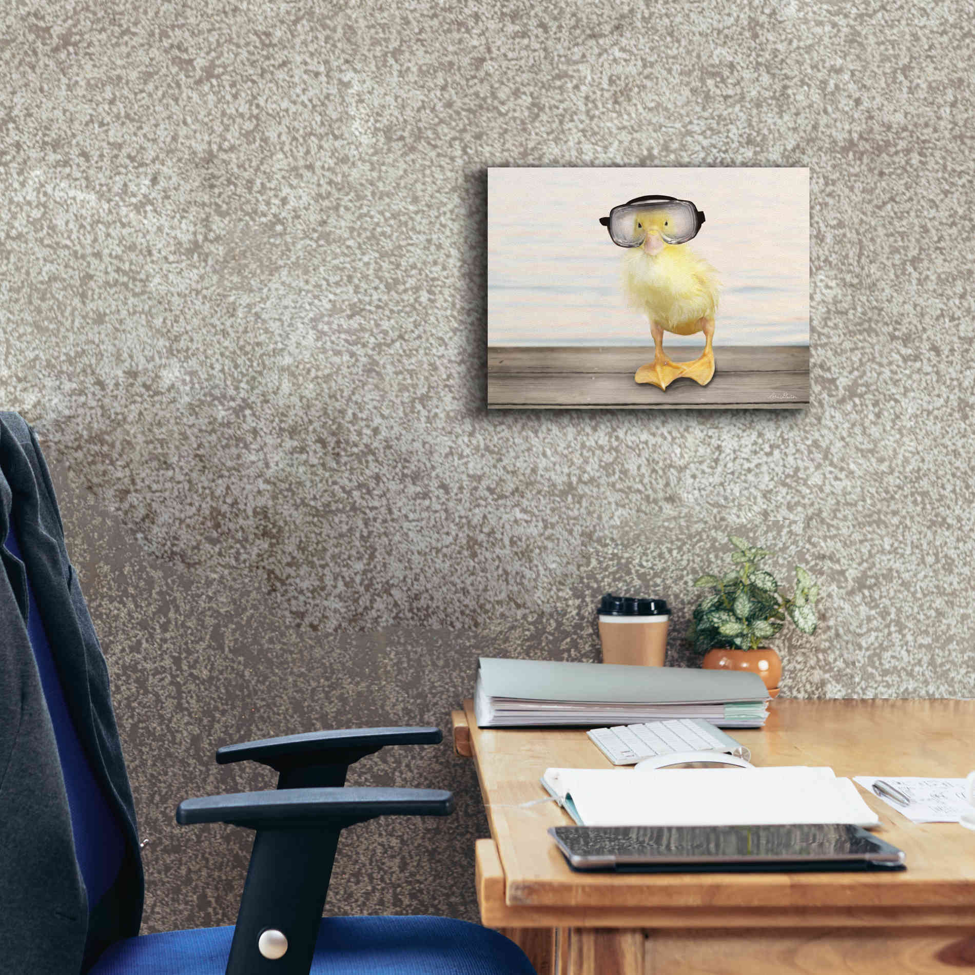 'Diving Duck' by Lori Deiter, Canvas Wall Art,16 x 12