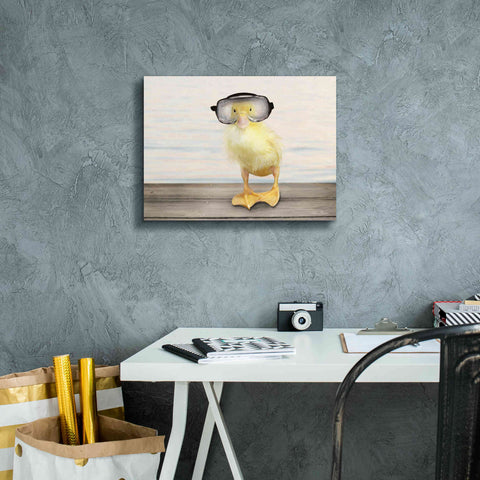 Image of 'Diving Duck' by Lori Deiter, Canvas Wall Art,16 x 12